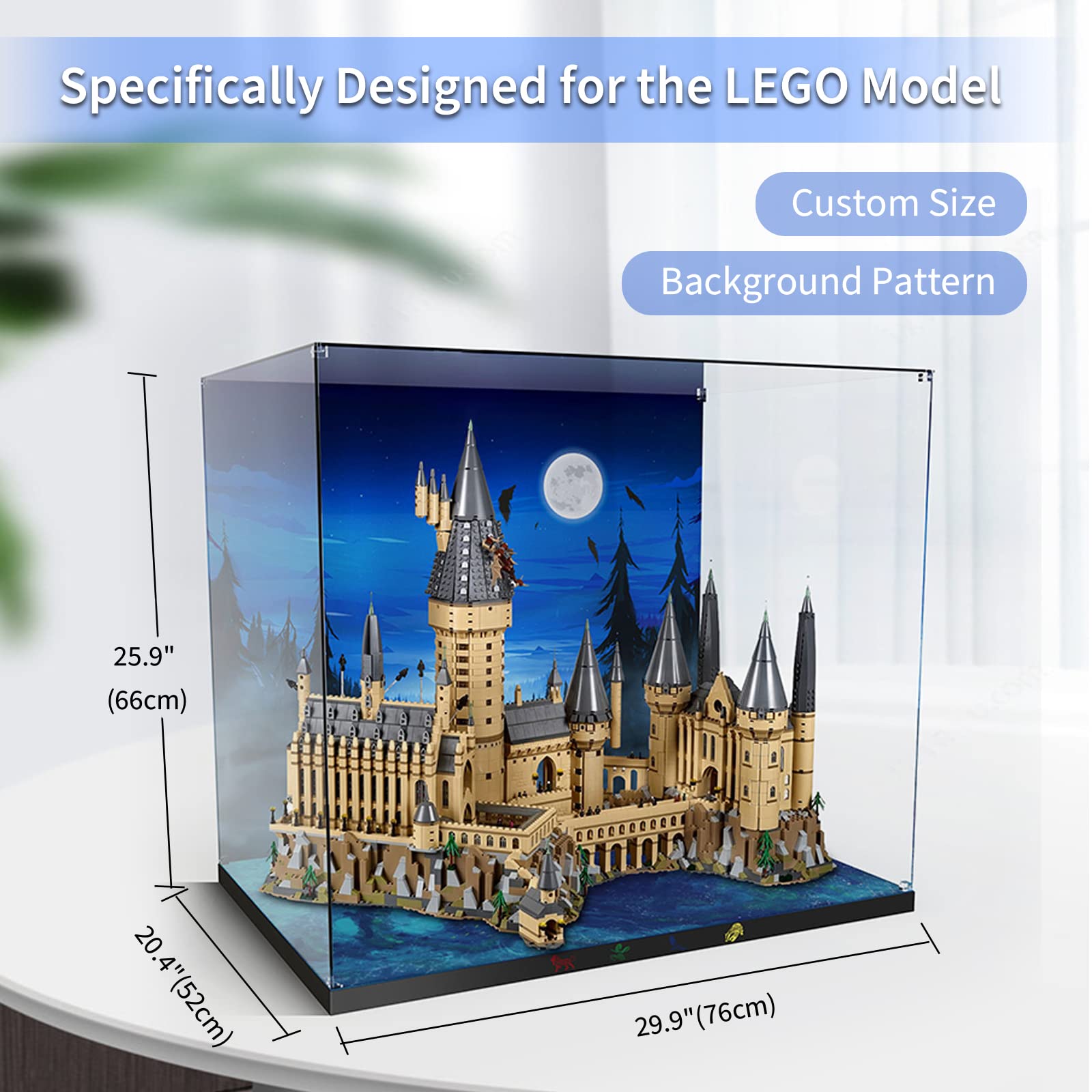 Acrylic Display Case for LEGO® Harry Potter™ 71043 Hogwarts™ Castle (LEGO® Set NOT Include)