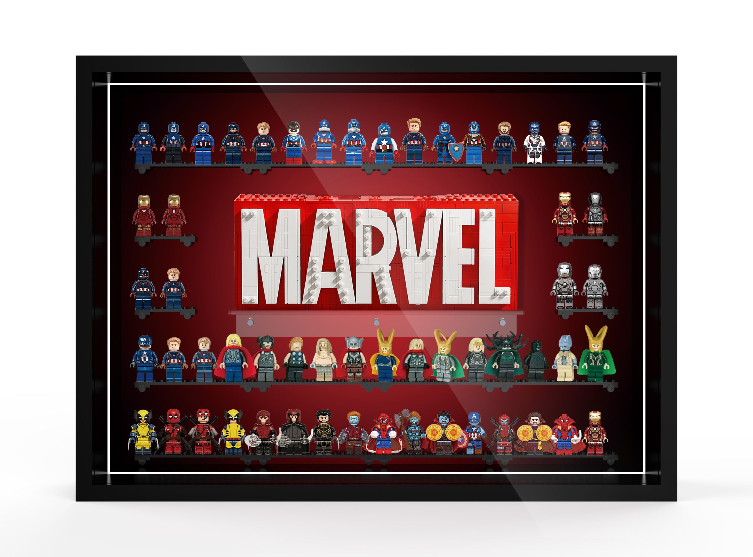 Display Wall Mount for LEGO® Marvel™ (Minifigures NOT Included)