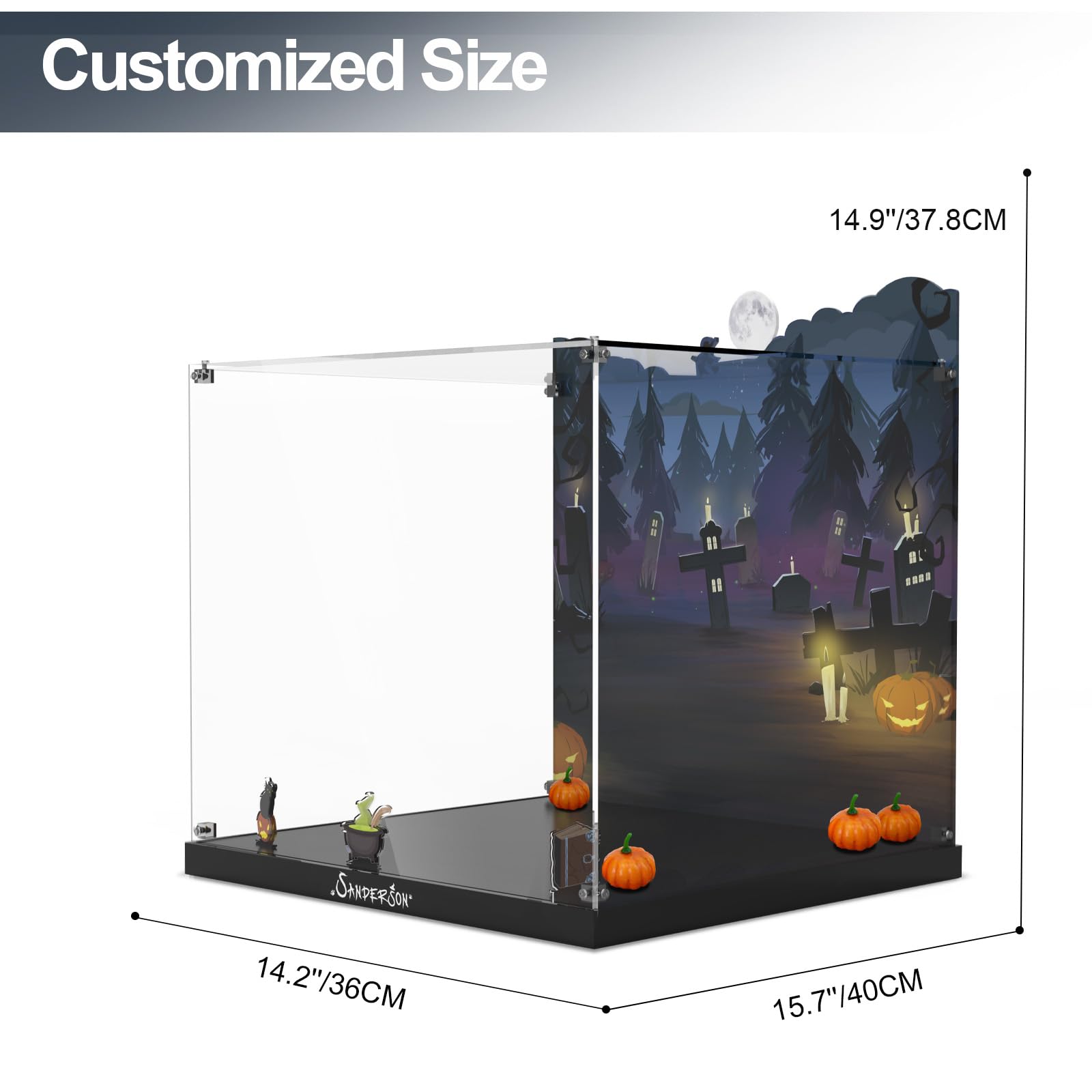 Acrylic Display Case for LEGO® Ideas 21341 Hocus Pocus The Sanderson Sister's Cottage(LEGO® Set NOT Included/USA CLEARANCE SALE)