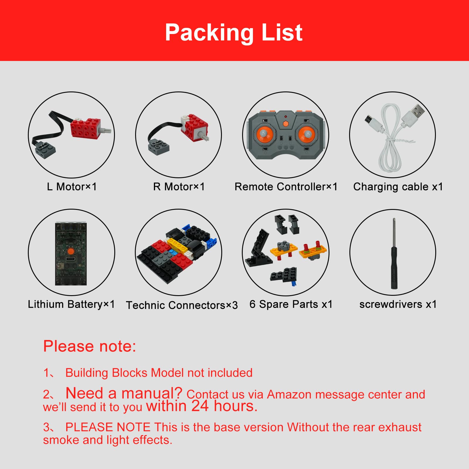 Remote Control Power Kit for LEGO 72037 Super Mario - Mario Kart – Mario & Standard Kart (LEGO Set Not Included)