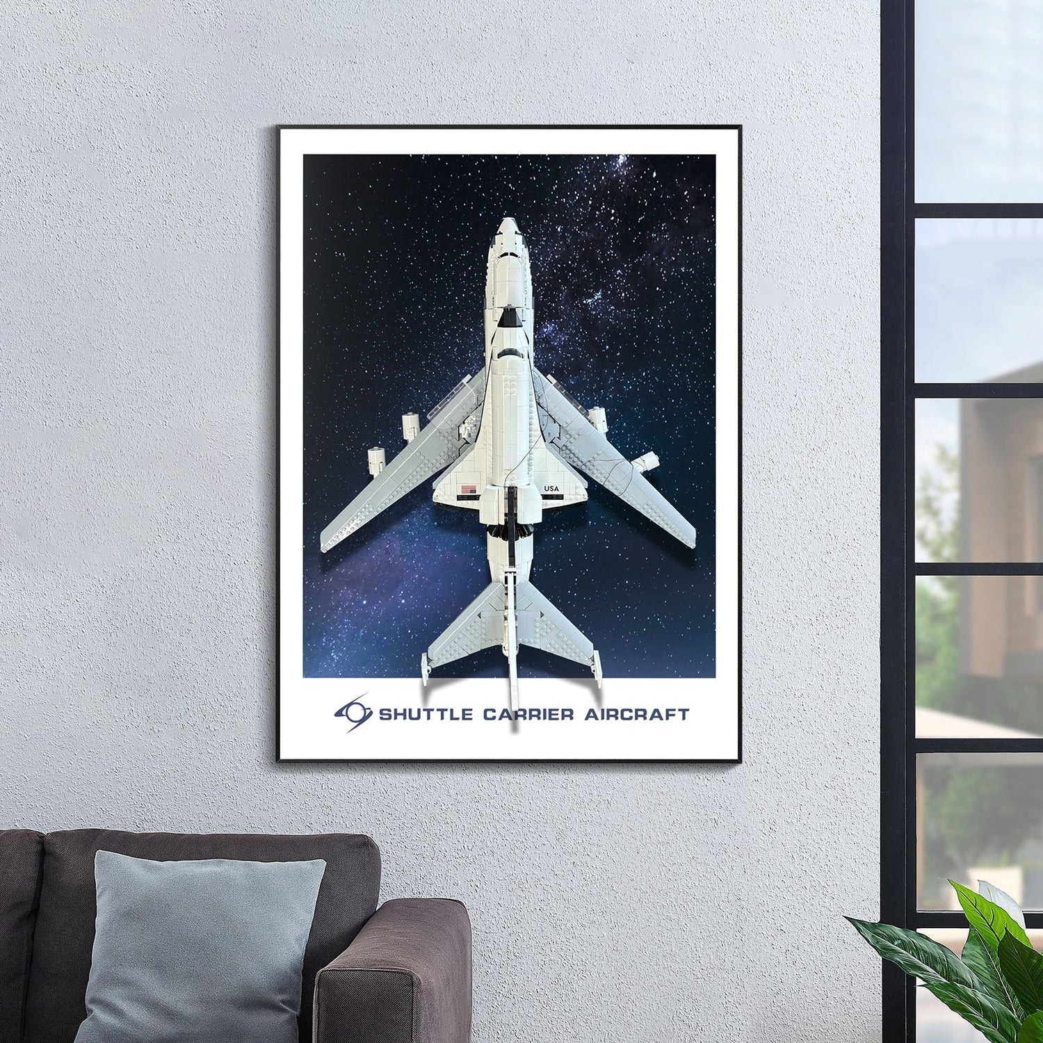 Display Wall Mount for Lego 10360 Shuttle Carrier Aircraft