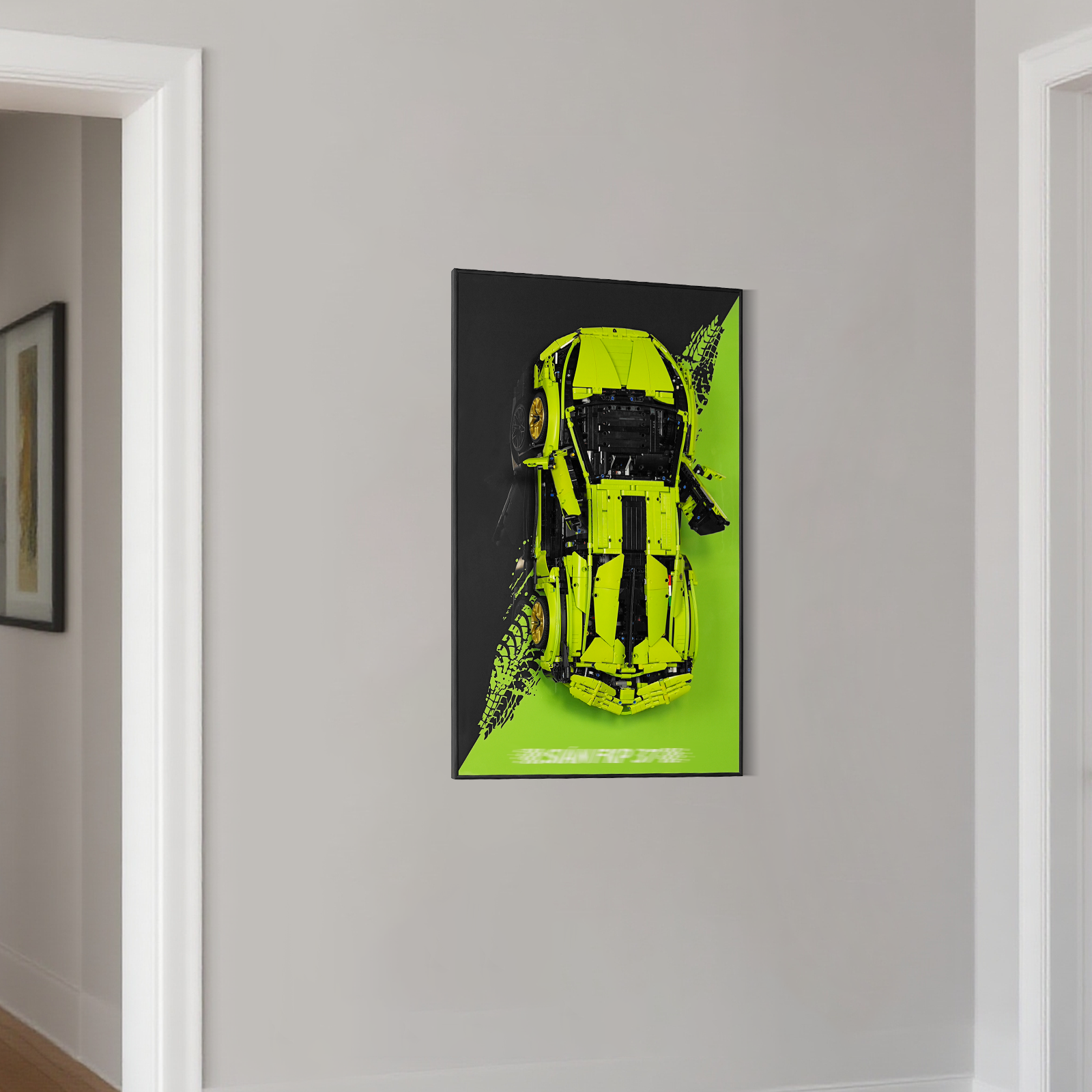 Display Wall Mount for Lego Technic 42115 Lamborghini Sián FKP 37 Race Car (Lego Set Not Included)