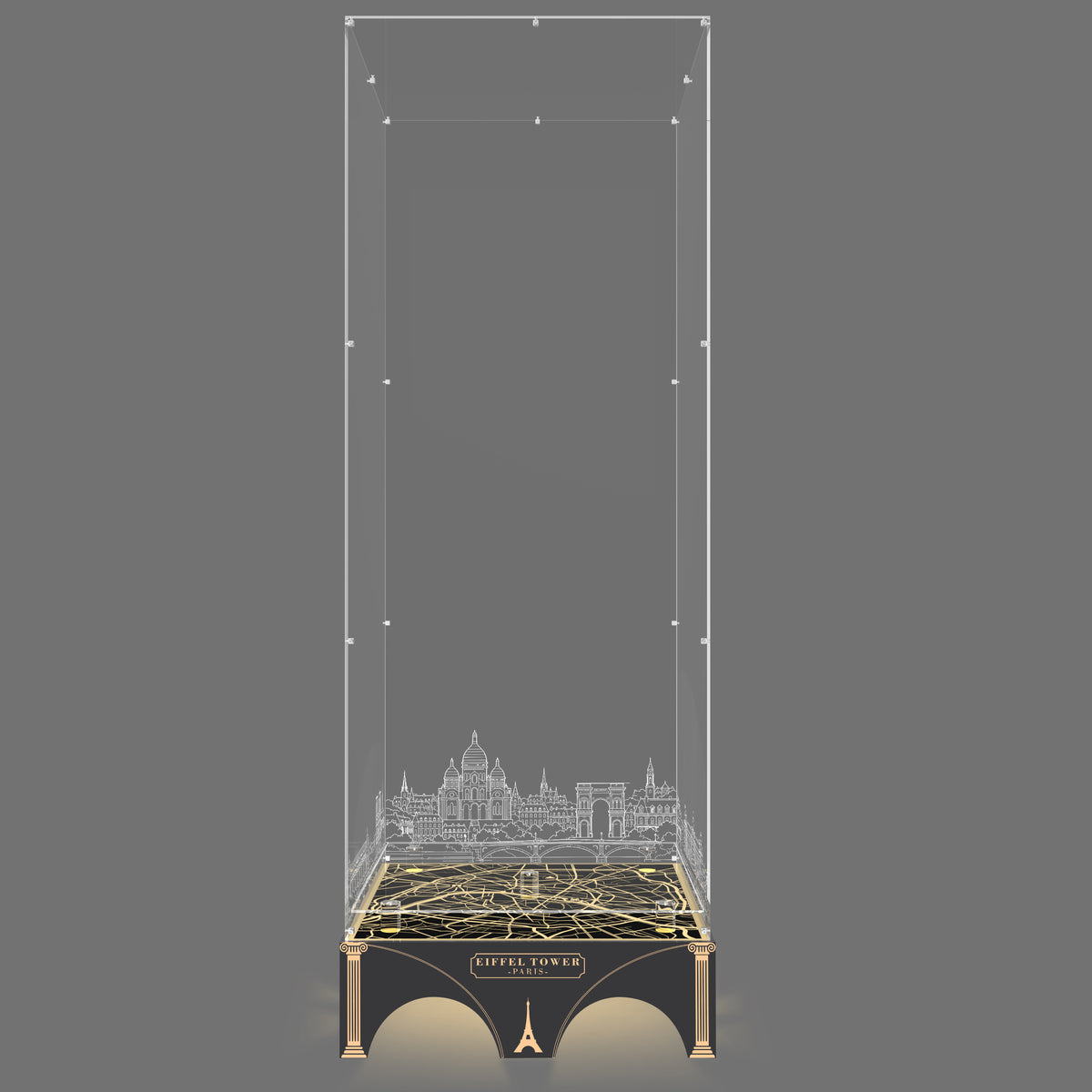LED Light Acrylic Display Case for LEGO® Icons 10307 Eiffel tower (LEGO® Set Not Included)