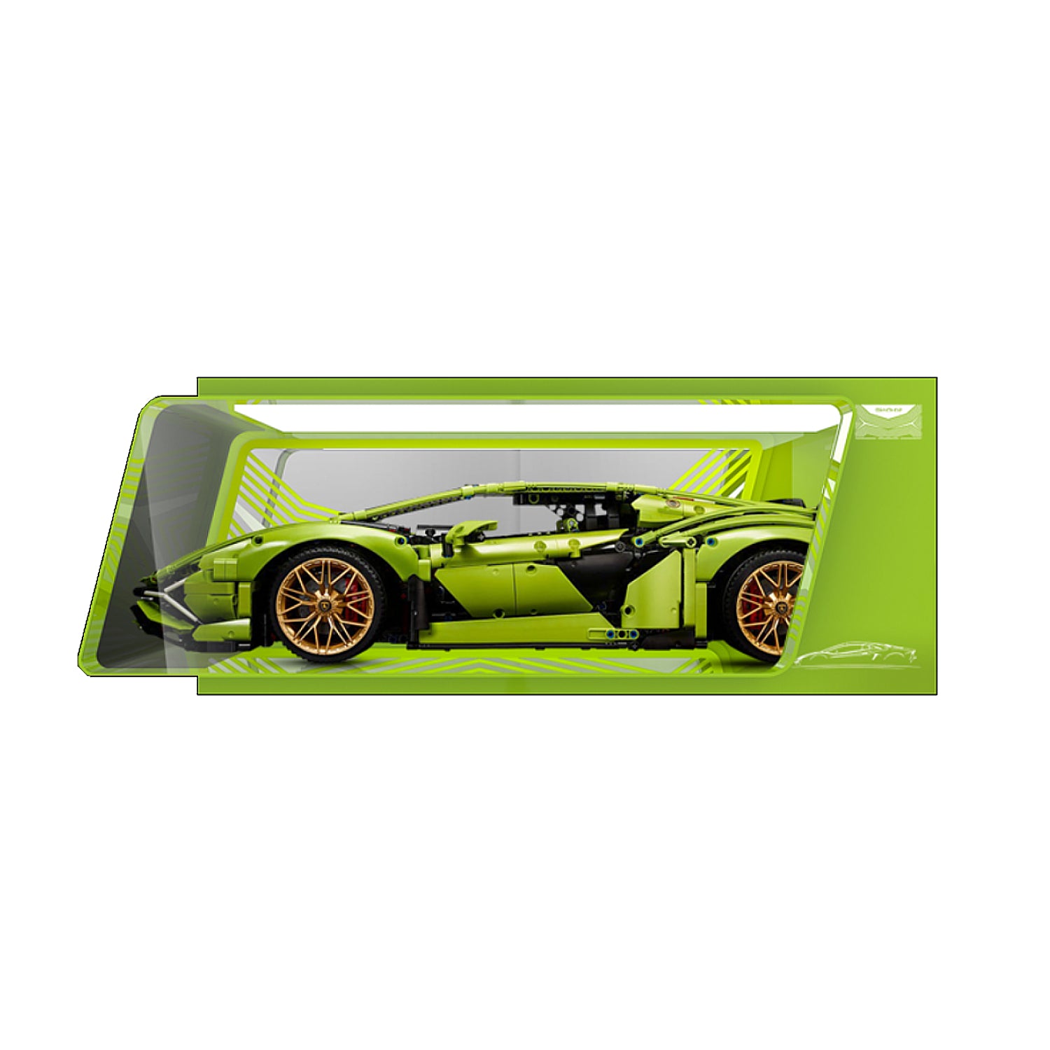 Crazy Designer Collection - LED Acrylic Display Case for  LEGO® Technic 42115 Lamborghini Sián FKP 37
