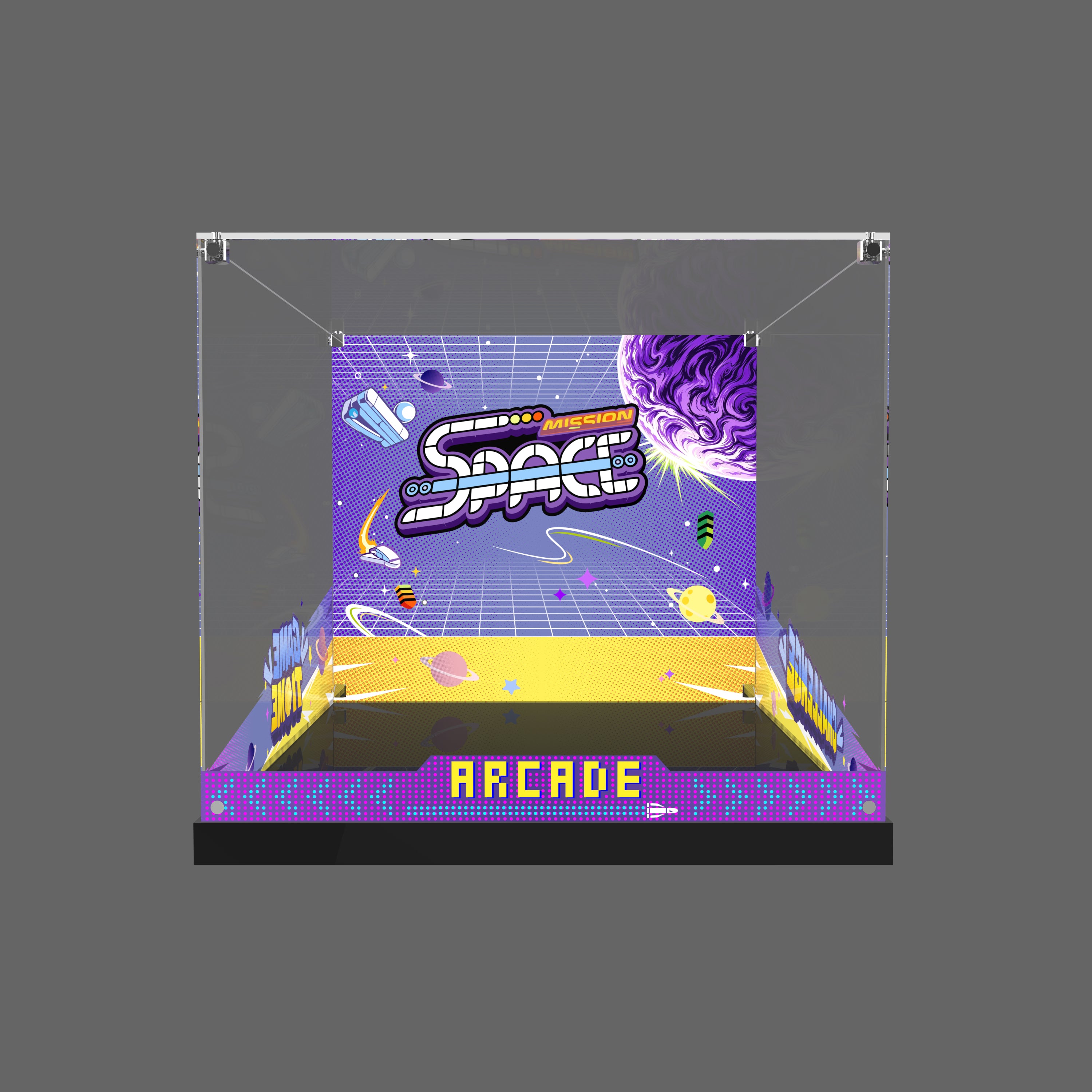 Acrylic Display Case for LEGO® Icons 11374 Arcade Pinball Machine (LEGO® Set Not Included)