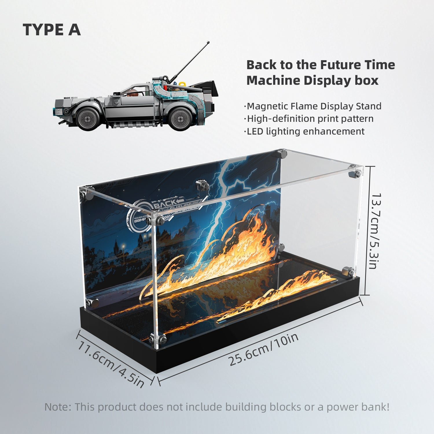 LookBricks Acrylic Display Case for LEGO® Speed Champions 77256 Time M