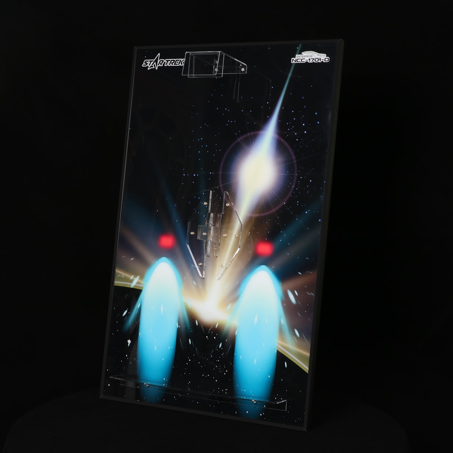 Acrylic Display Wall Mount  for LEGO® Icons 10356 Star Trek: U.S.S. Enterprise NCC-1701-D™ (LEGO® Set Not Included).