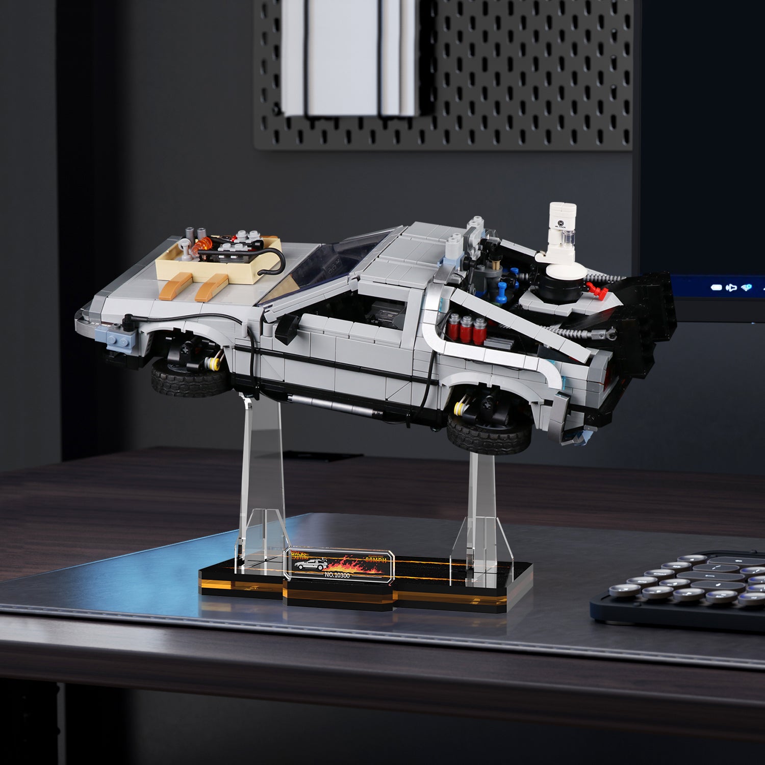 Acrylic Display Stand for LEGO® Icons 10300 Back to the Future (LEGO® Set NOT Include)