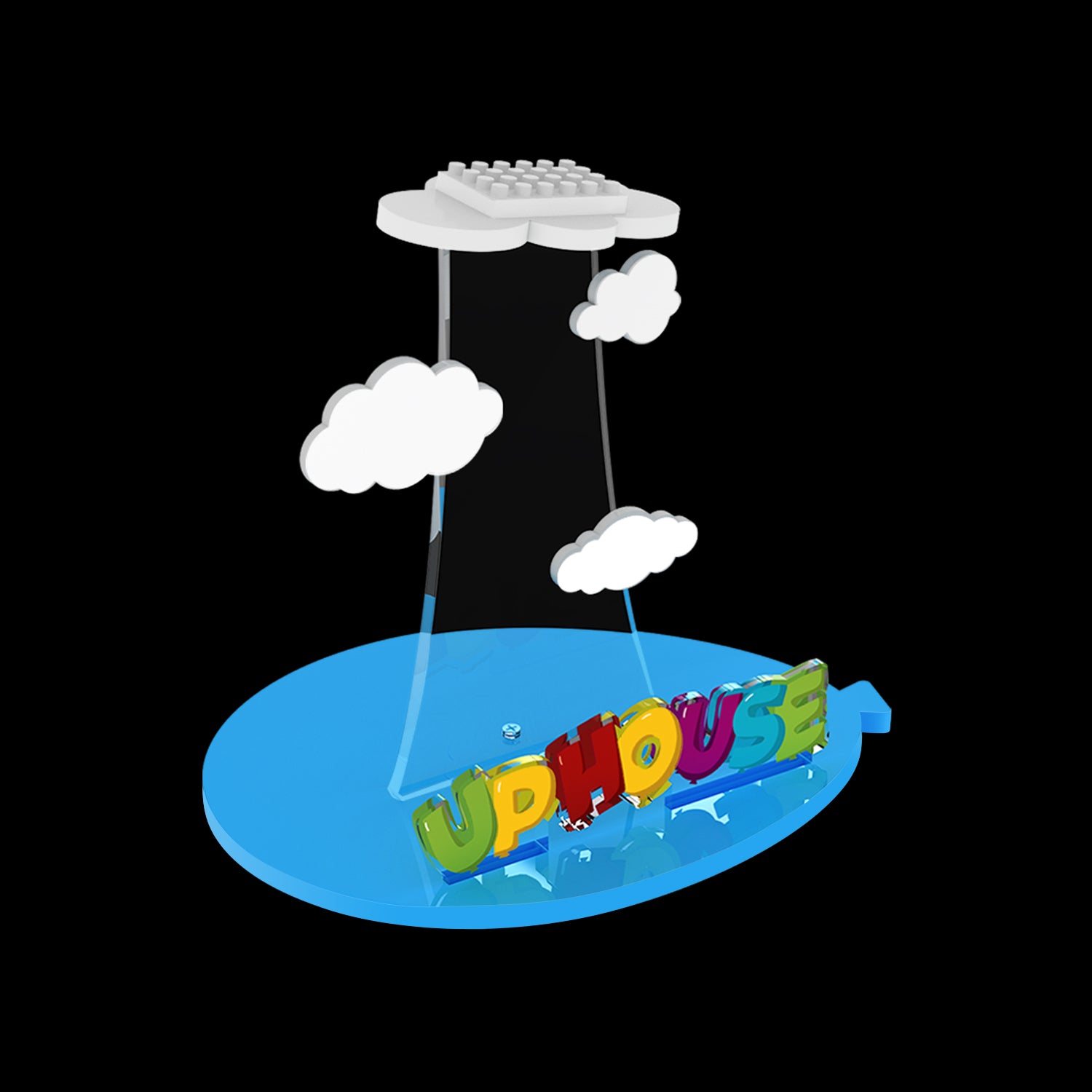 Nookbricks Acrylic Display Stand for LEGO® Disney™ Up House Building Toy Set, Display Bracket Compatible with Lego 43217  (LEGO® Set NOT Include)