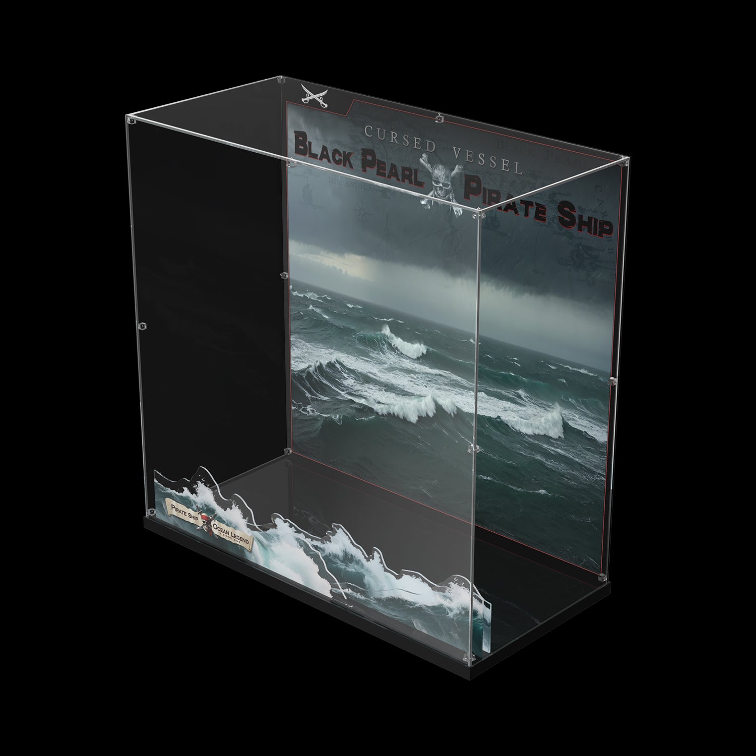 Acrylic Display Case for LEGO® Icons 10365 Movie-accurate Jack Sparrow's Pirate Ship (LEGO® Set NOT Include)