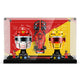 LED Light Acrylic Display Case for LEGO® Editions 43014 & 43022 Scuderia Ferrari HP Charles Leclerc Helmet & Lewis Hamilton Helmet (LEGO® Set NOT Include)