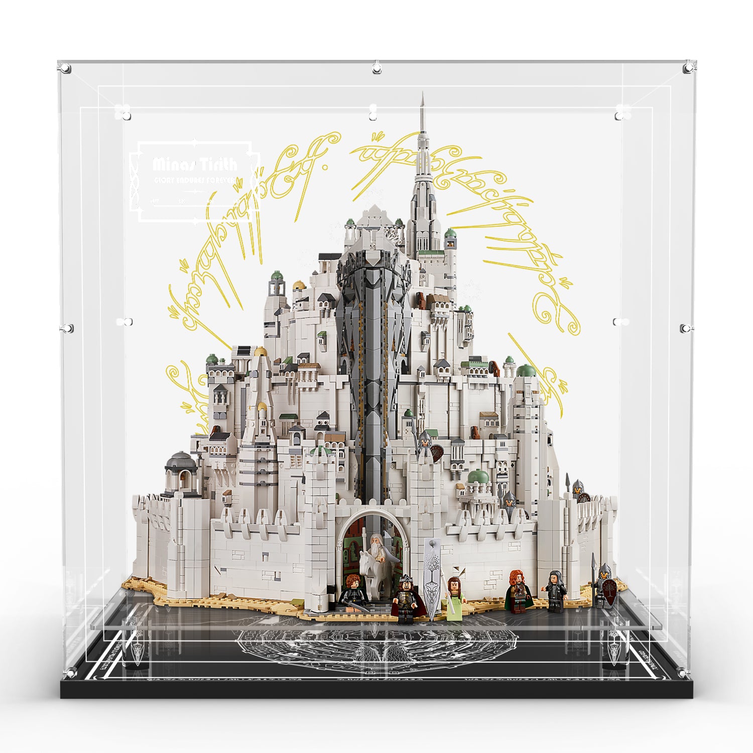 LED Light Acrylic Display Case for LEGO® Icons 11377 The Lord of the Rings: Minas Tirith™ (LEGO® Set NOT Include)