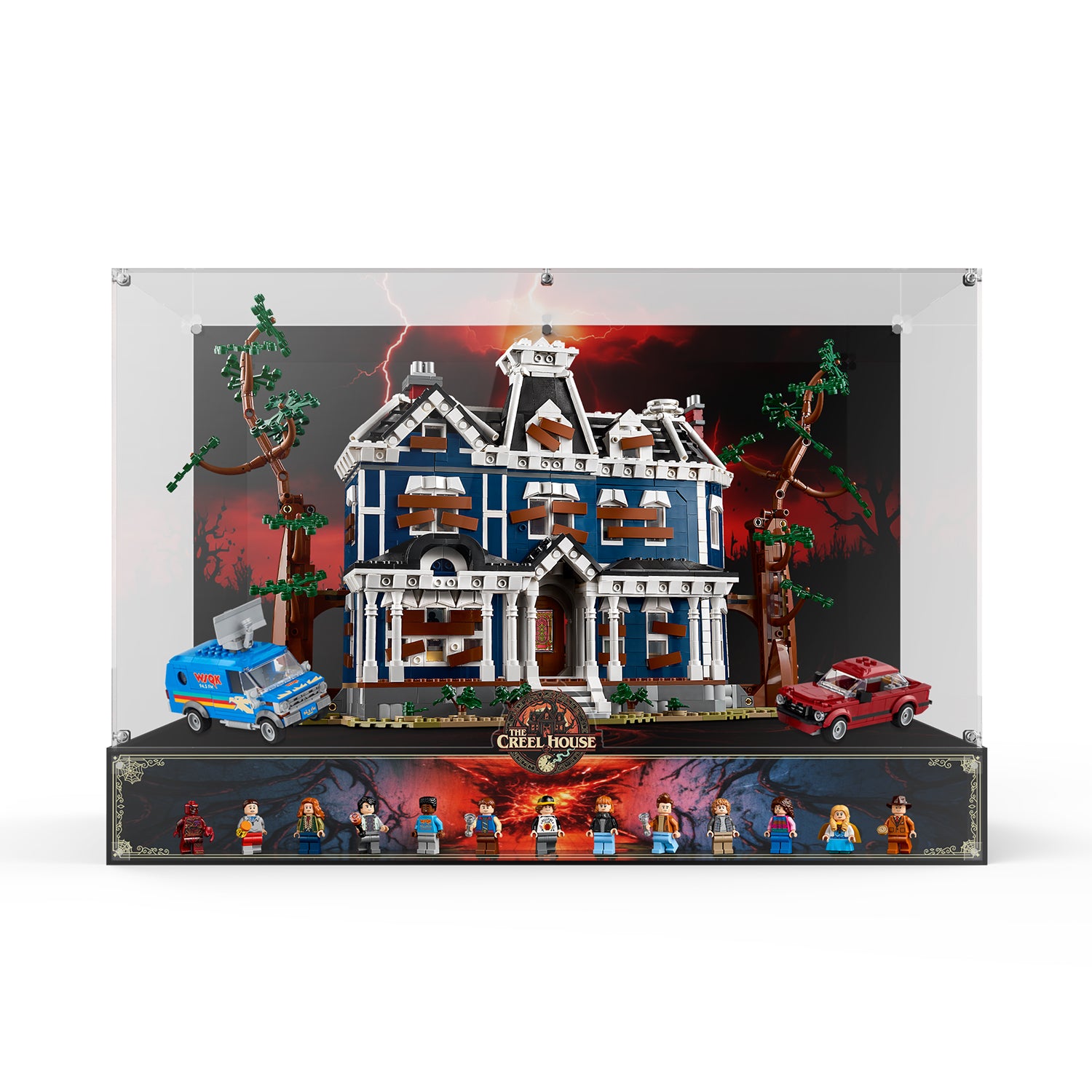 LED Light Acrylic Display Case for LEGO® Icons 11370 Stranger Things: The Creel House (LEGO® Set Not Included).