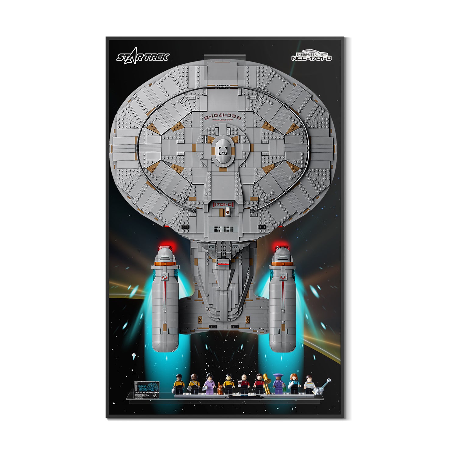 pre-order Acrylic Display Wall Mount for LEGO® Icons 10356 Star Trek: