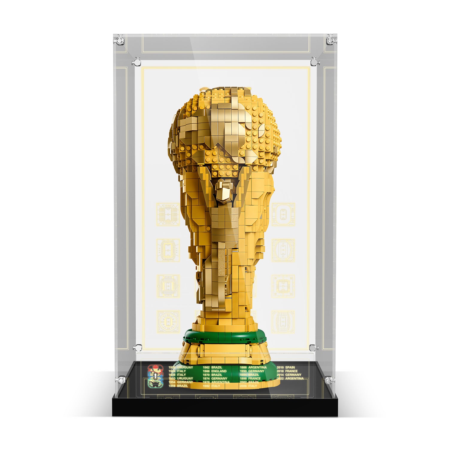 LED Light Acrylic Display Case for LEGO® Editions 43020 FIFA World Cup™ Official Trophy (LEGO® Set Not Included).