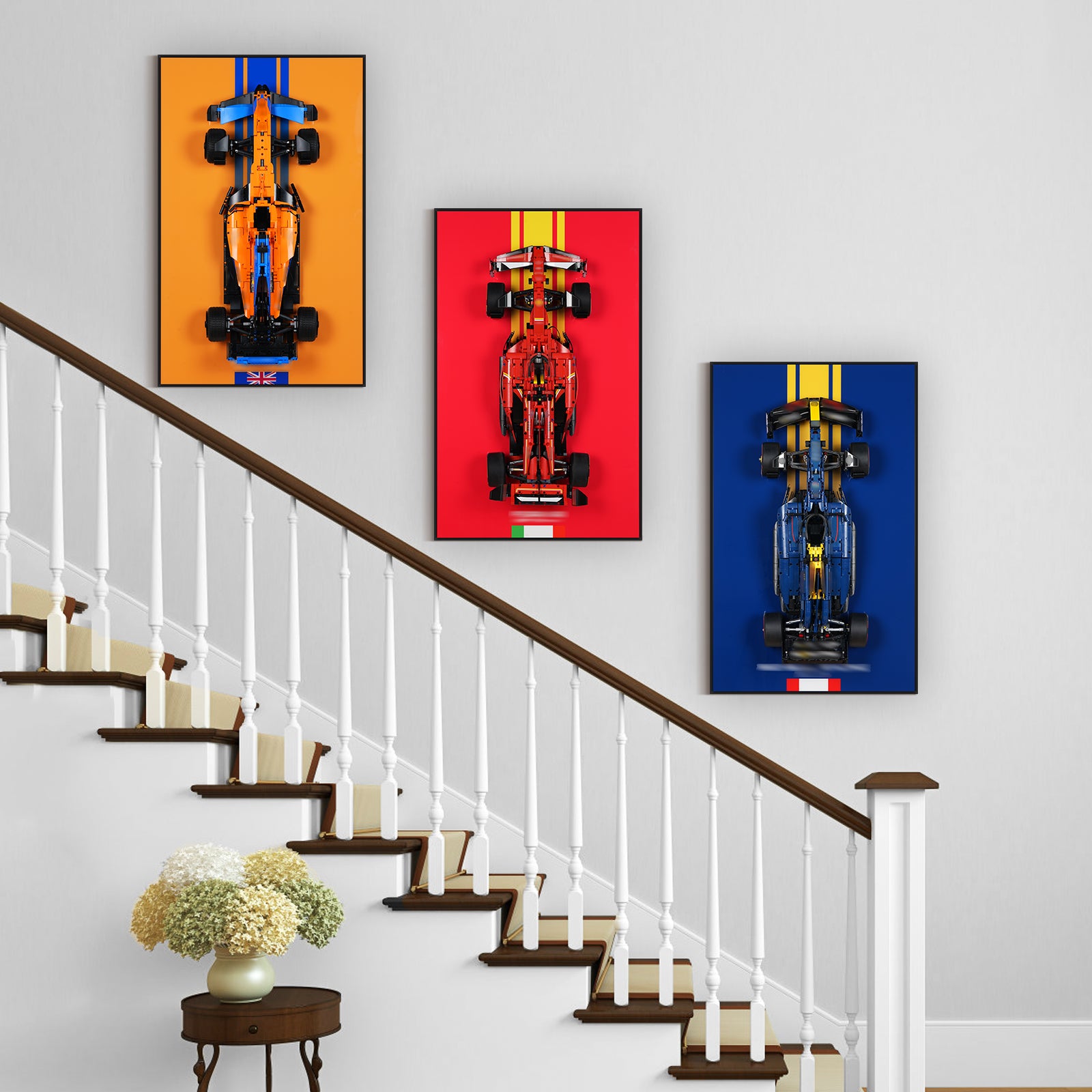 LED Light acrylic Display Wall Mount for LEGO® 42171 Technic W14 E Performance F1 Car (LEGO® Set NOT Include)