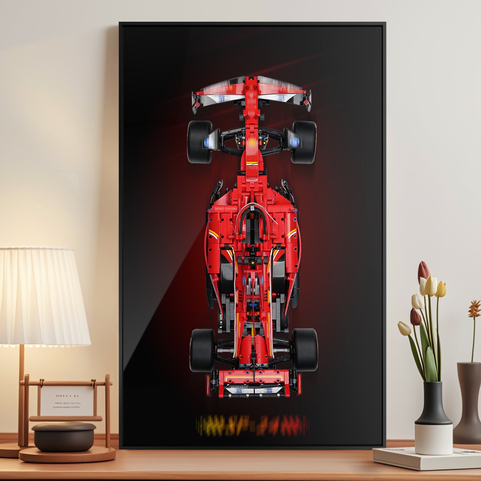 Acrylic Display Wall Mount for Lego Technic 42207 Ferrari SF-24 F1 Car (Lego Set Not Included)