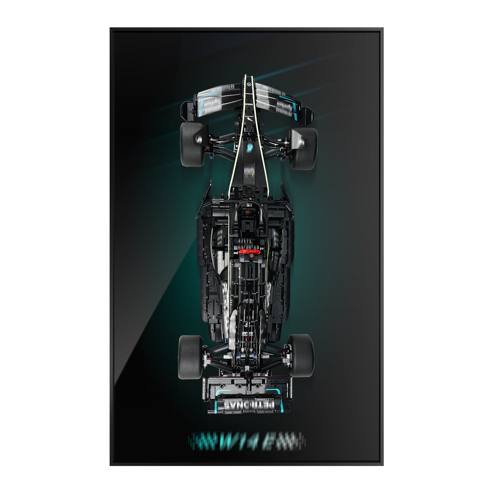 LED Light acrylic Display Wall Mount for LEGO® 42171 Technic Mercedes-AMG W14 E Performance F1 Car (Lego set Not Included)