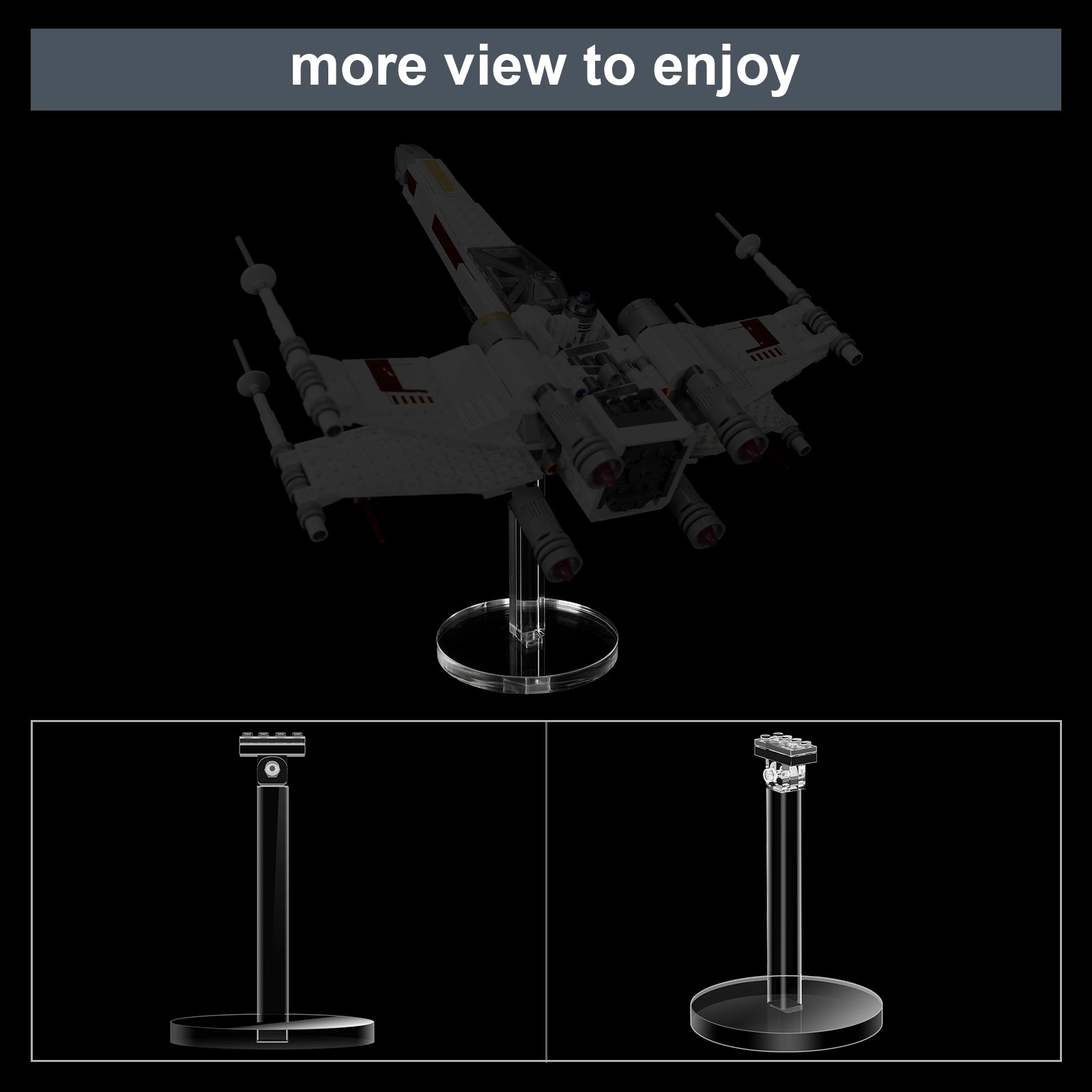 Universal Acrylic Display Stand for Lego Star Wars Spaceship