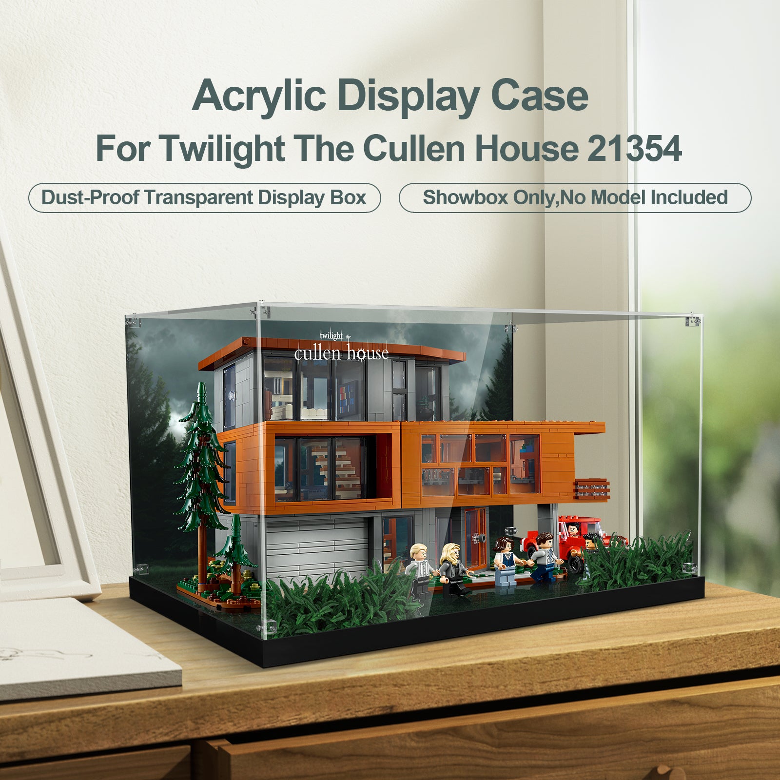 Acrylic Display Case for Lego Twilight The Cullen House 21354 (Box Only, No Model)