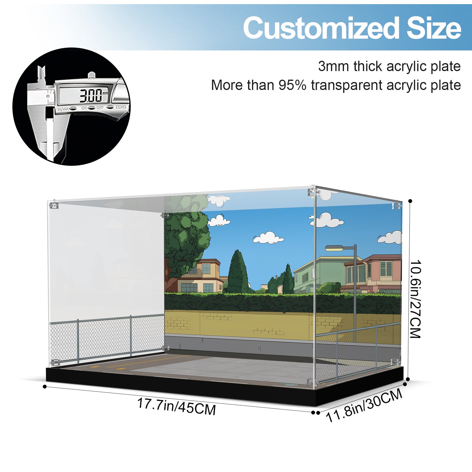 Acrylic Display Case for Lego 10352 The Simpsons: Krusty Burger (Lego Set Not Included)