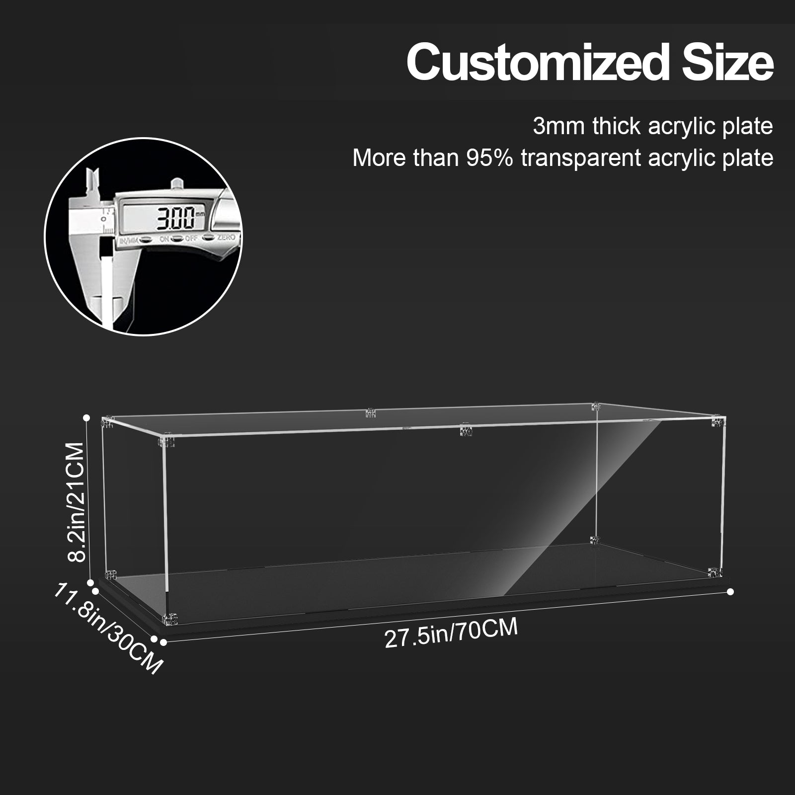 Universal Acrylic Display Case for Lego F1 Car - 42206, 42207, 42141 or 42171 (Box Only, No Model)
