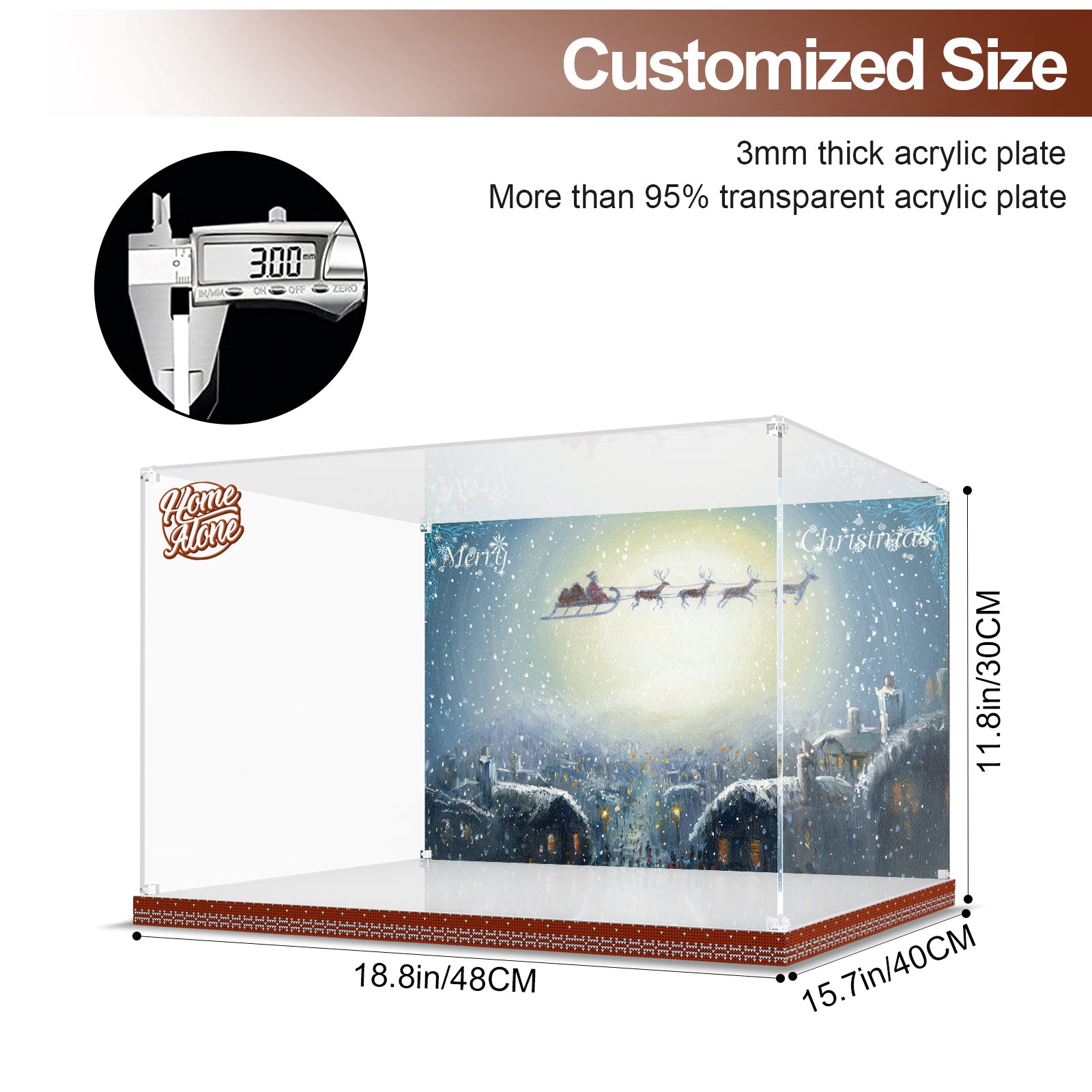 Acrylic Display Case for Lego 21330 Ideas Home Alone Building Set (Box Only, No Model)