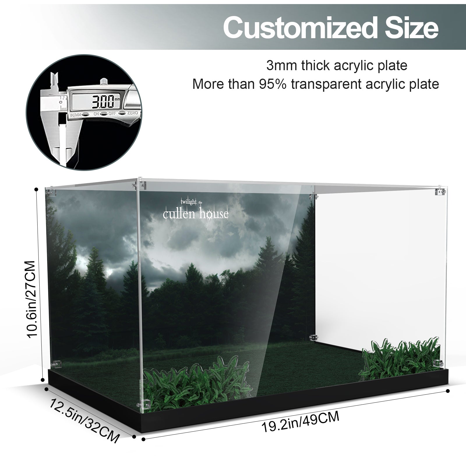 Acrylic Display Case for Lego Twilight The Cullen House 21354 (Box Only, No Model)