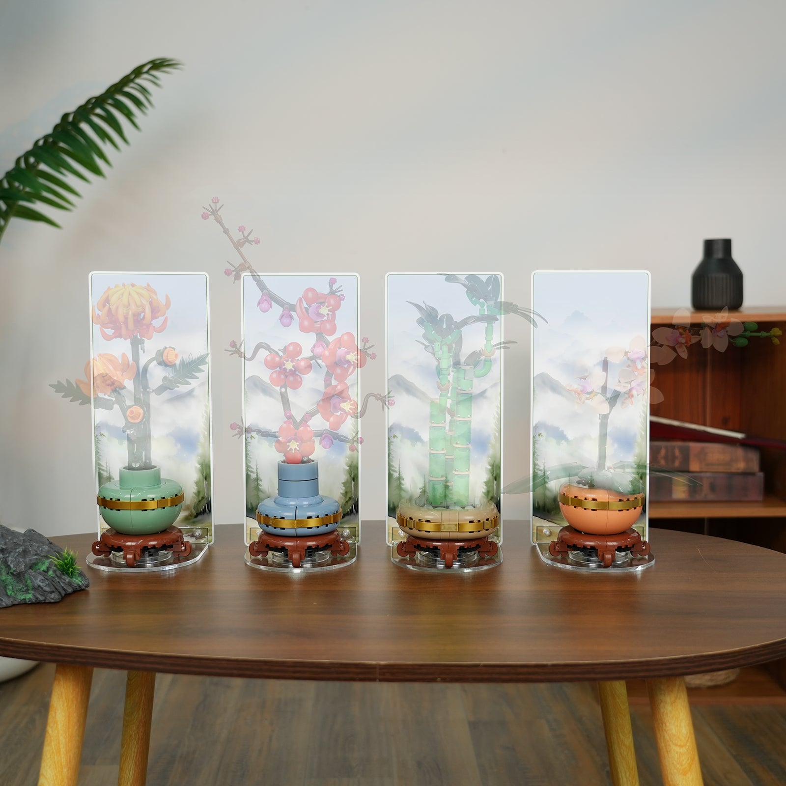 Acrylic Display Wall Mount for Lego Botanical Collection 10343/10344/10368/10369 (Lego Set Not Included)