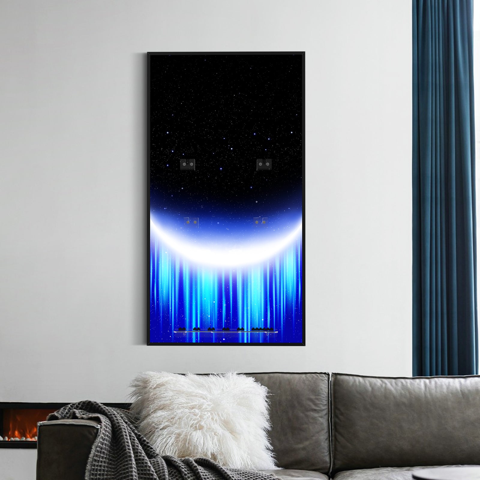 Display Wall Mount for Lego 75257/75389  Star Wars Millennium Falcon/Dark Falcon (1353 Pieces) (Lego set Not Included)