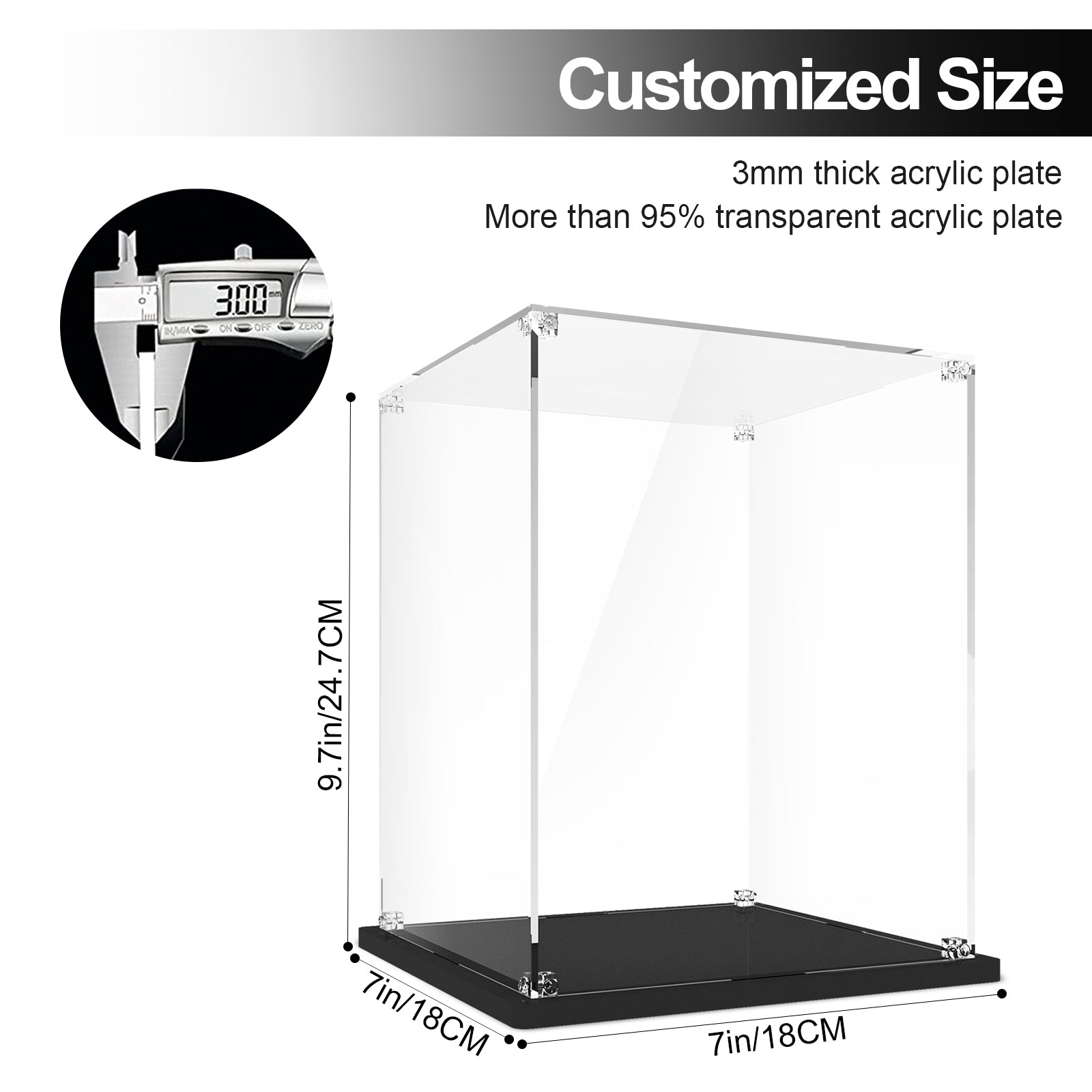 Universal Acrylic Display Case for Lego Star Wars Helmet (Lego Set NOT include)