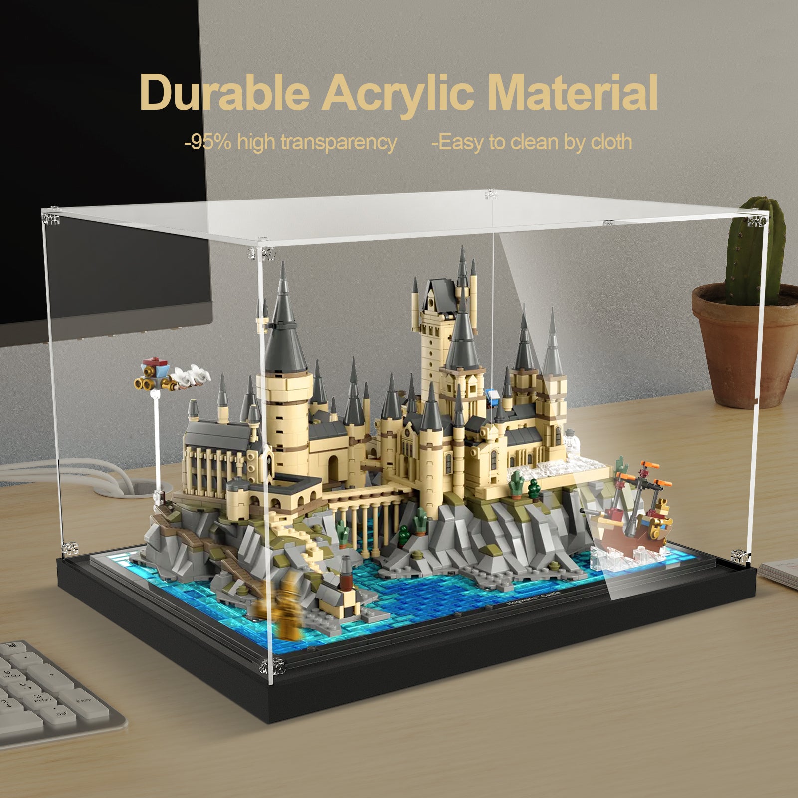 Acrylic Display Case for Lego 76419 Hogwarts Castle (Lego Set Not Included)