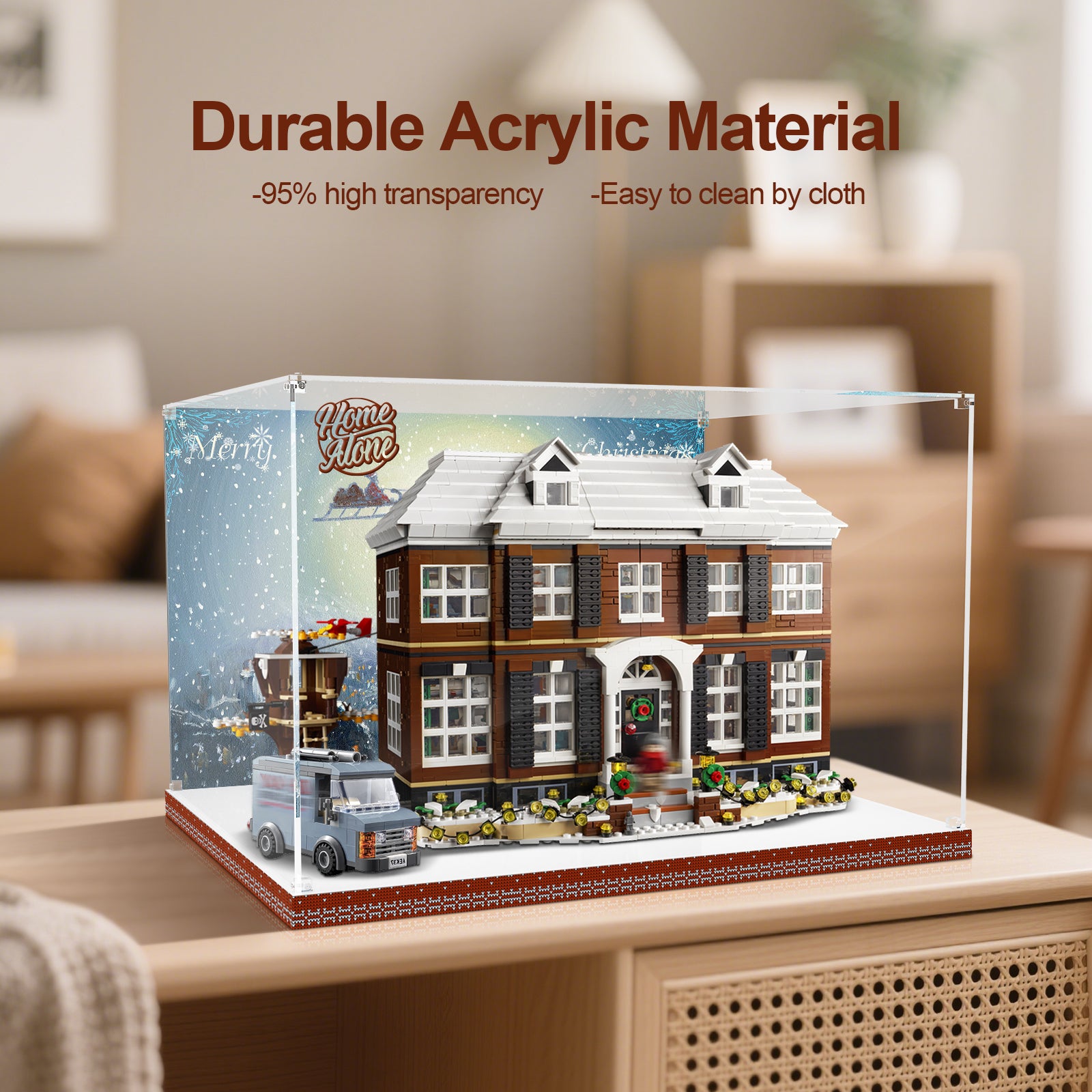 Acrylic Display Case for Lego 21330 Ideas Home Alone Building Set (Box Only, No Model)