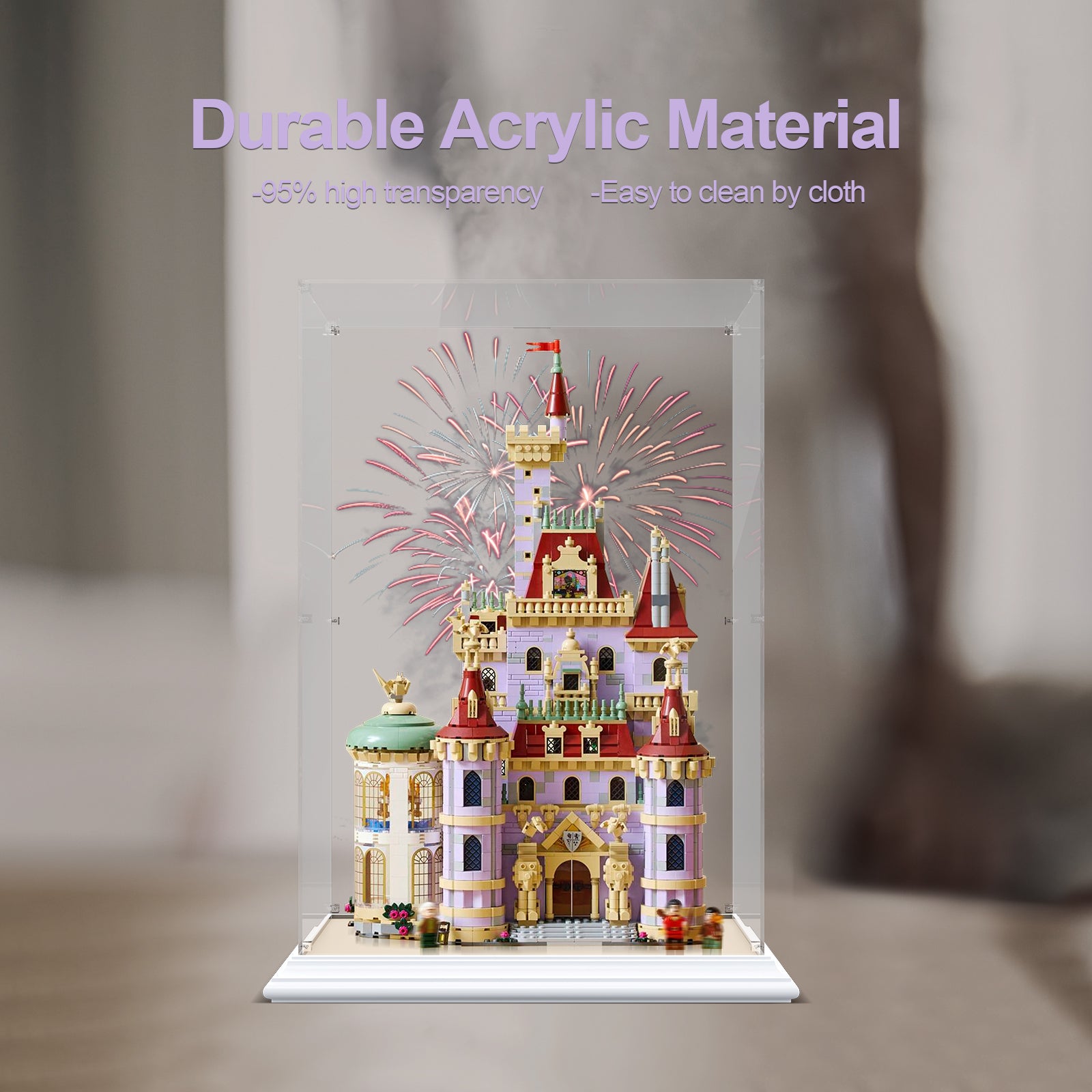 Acrylic Display Case for Lego Beauty and The Beast Castle Building Set 43263 (Box Only, No Model) (Box Only, No Model)