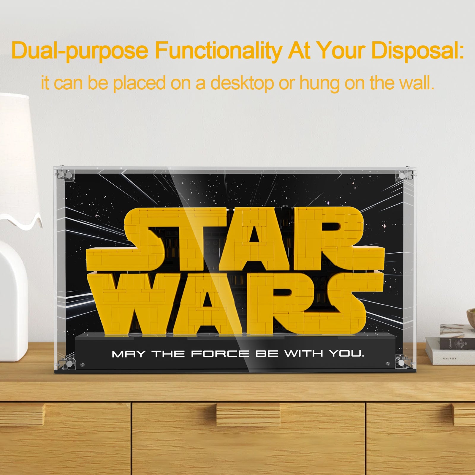 【Acrylic Display Case】for Lego Star Wars 75407 Brick-Built Star Wars Logo (ONLY Box, NOT Model)