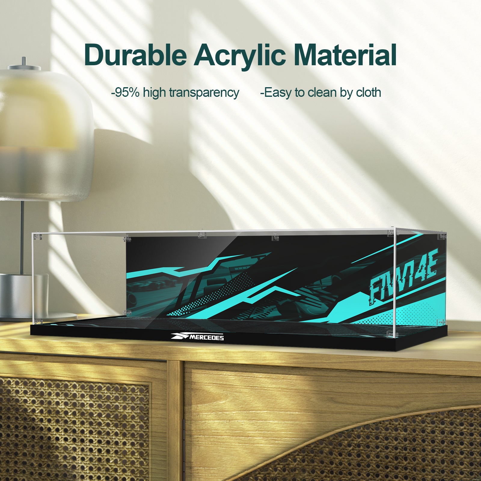 Acrylic Display Case for Lego 42171 Mercedes-AMG F1 W14 E Performance Race Car (Lego Set Not Included)