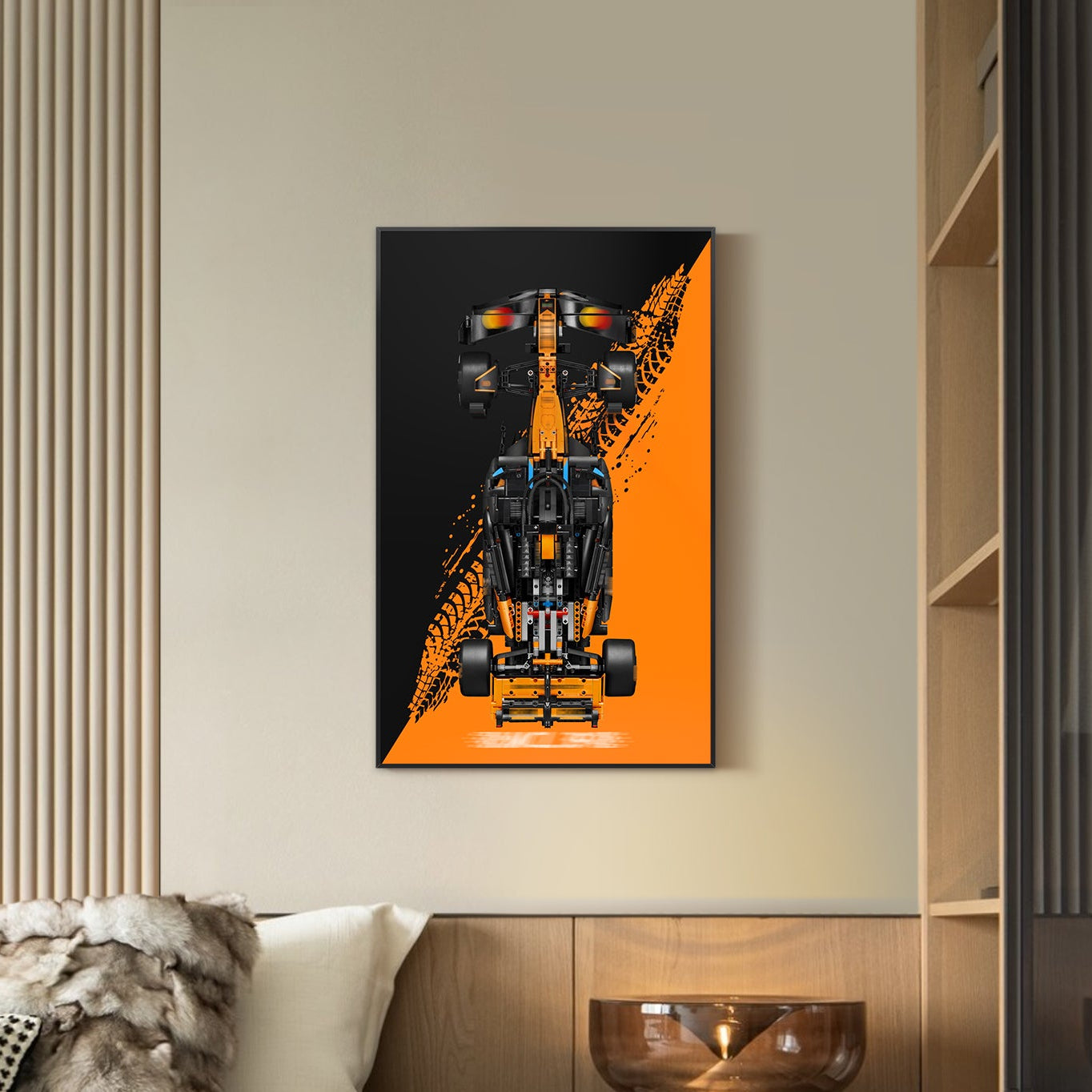 Acrylic Display Wall Mount for LEGO®Technic™ 42228 McLaren MCL39 F1® Car (LEGO® Set NOT Include)