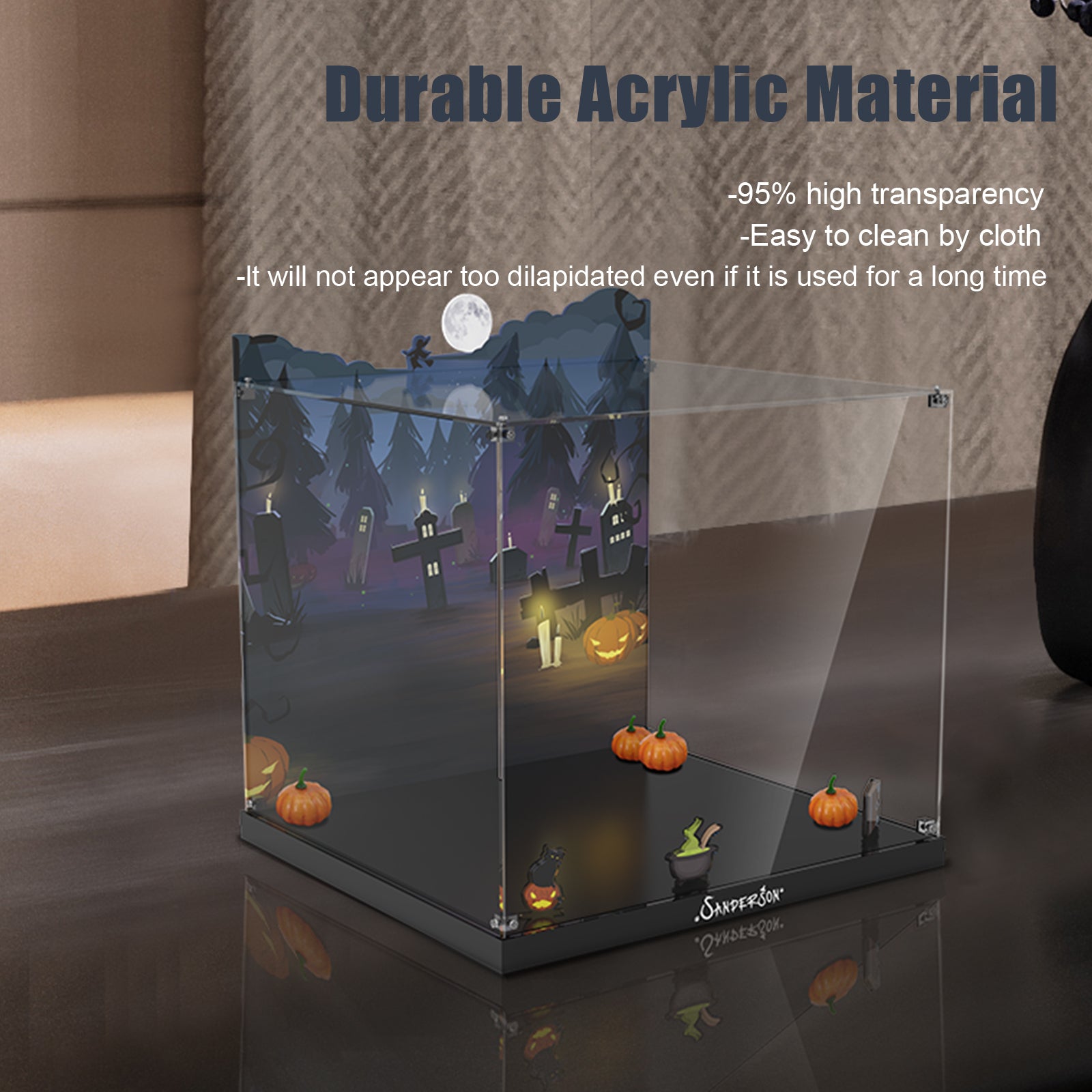 Acrylic Display Case for Lego Ideas Hocus Pocus The Sanderson Sister's Cottage 21341 (Box Only, No Model)