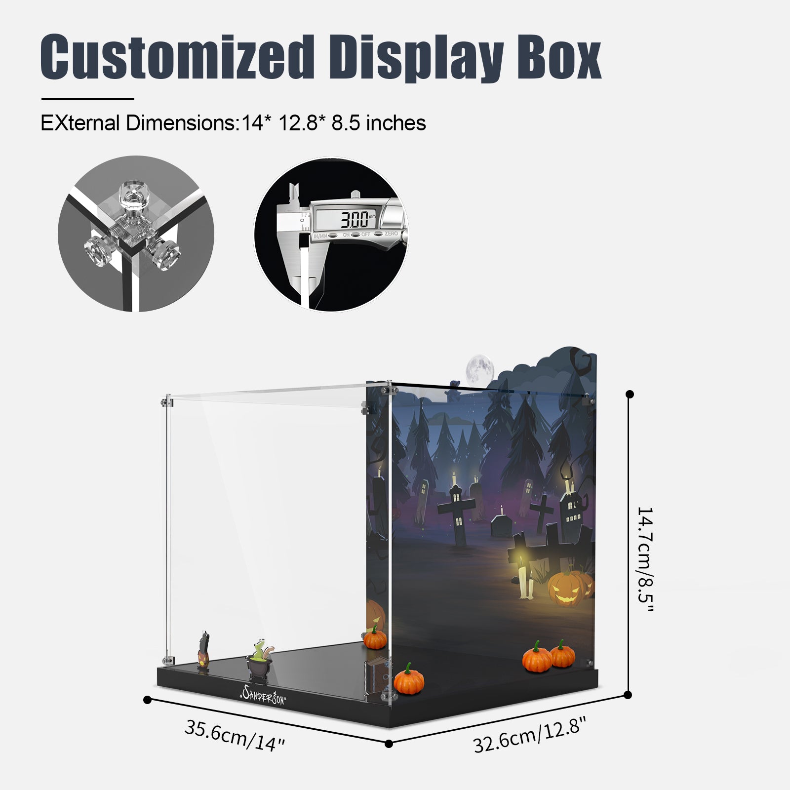 Acrylic Display Case for Lego Ideas Hocus Pocus The Sanderson Sister's Cottage 21341 (Box Only, No Model)