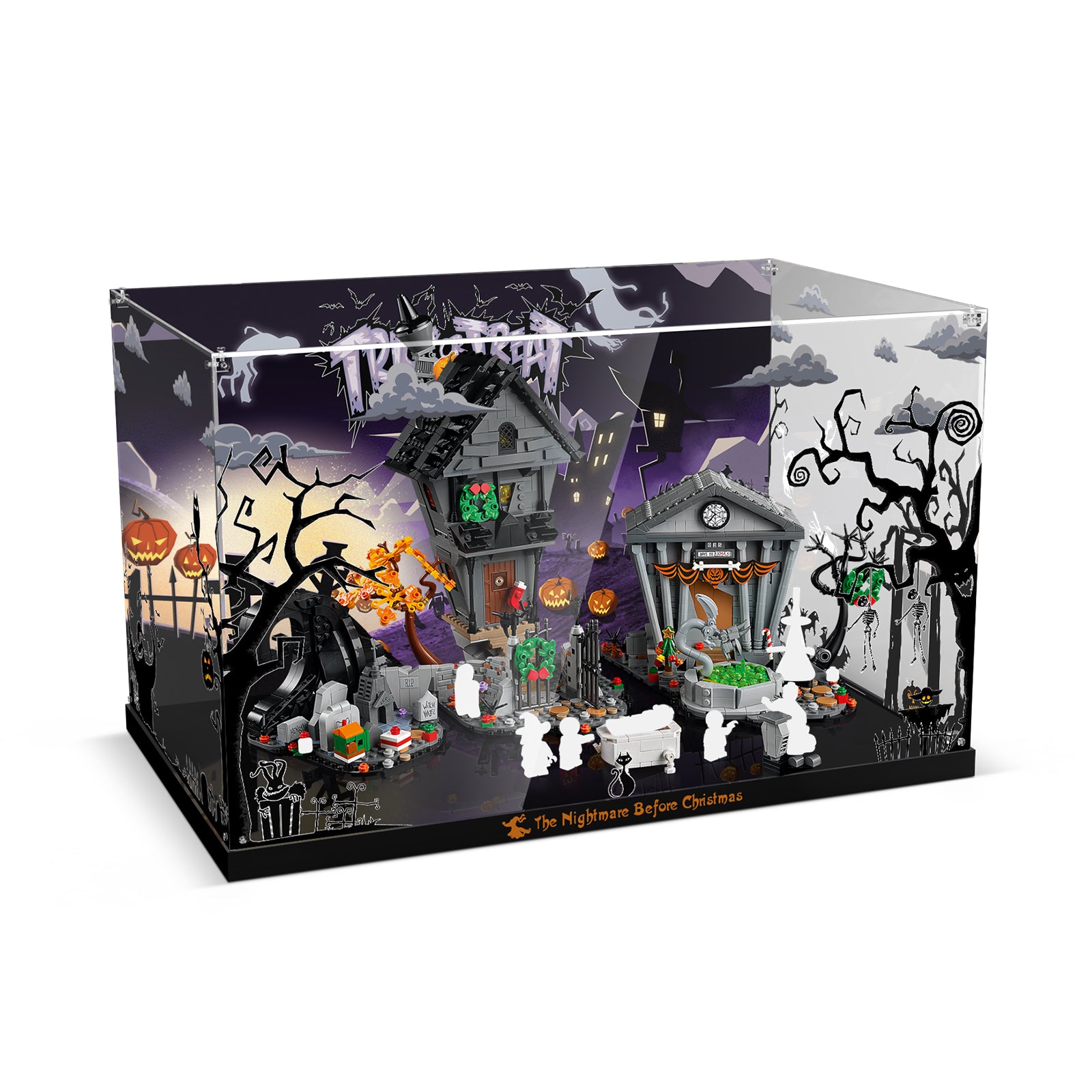 NEW - Acrylic Display Case for Lego Ideas 21351 Disney Tim Burton's The Nightmare Before Christmas (Lego set Not Included).