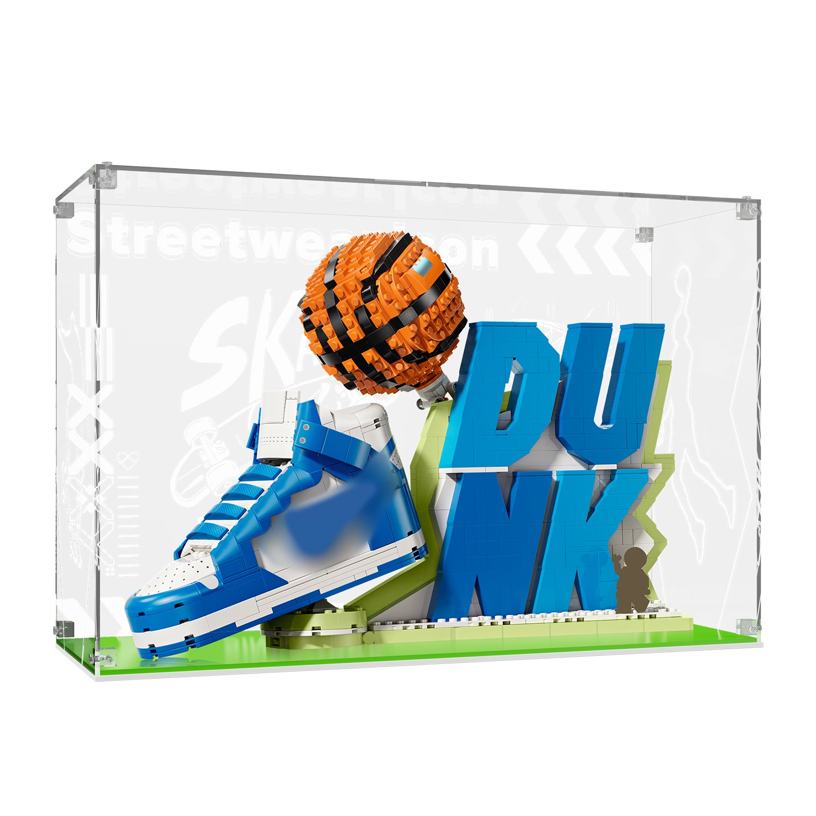 Acrylic Display Case for  Lego 43008 Set x Nike Dunk (Box Only, No Model)