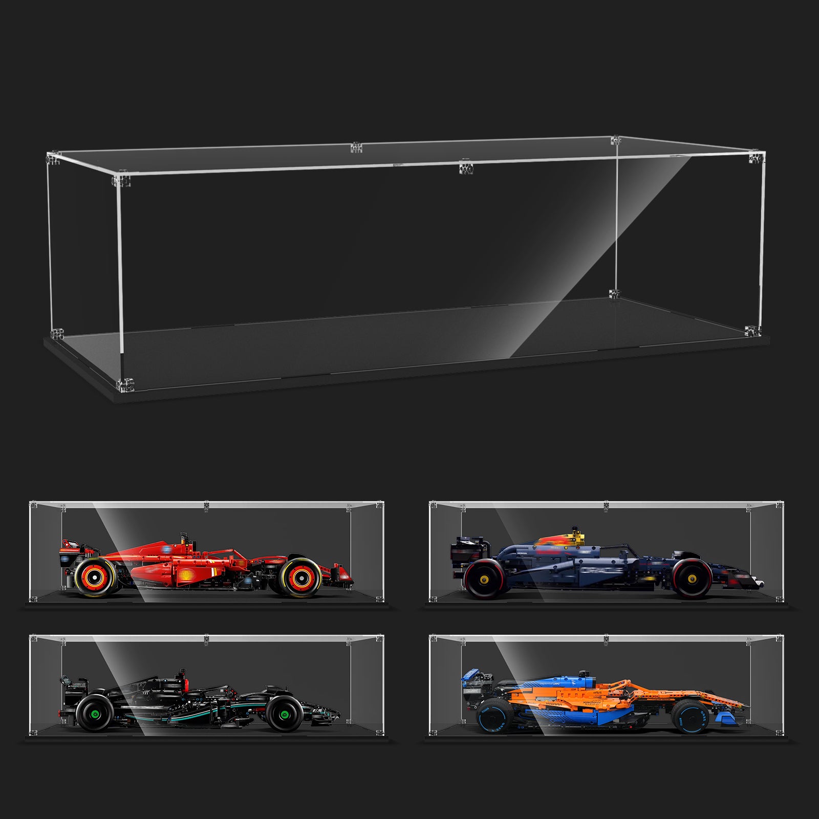 Universal Acrylic Display Case for Lego F1 Car - 42206, 42207, 42141 or 42171 (Box Only, No Model)