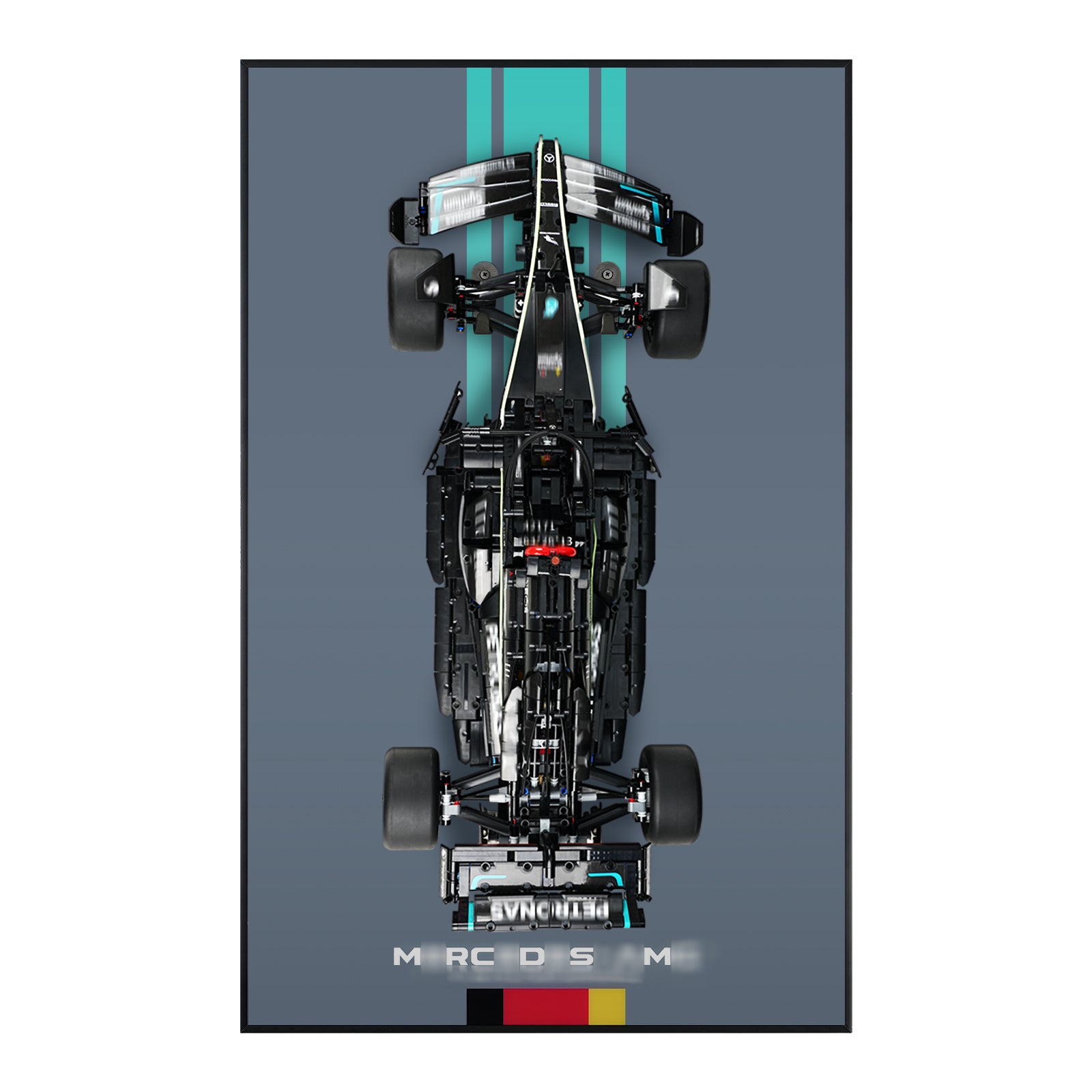 LED Light acrylic Display Wall Mount for LEGO® 42171 Technic Mercedes-AMG W14 E Performance F1 Car (Lego set Not Included)