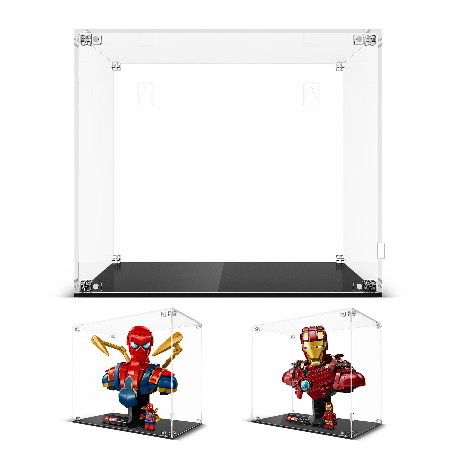 Acrylic Display Case for Lego 76327/76326 Iron Man MK4 Bust (Lego Set Not Included)