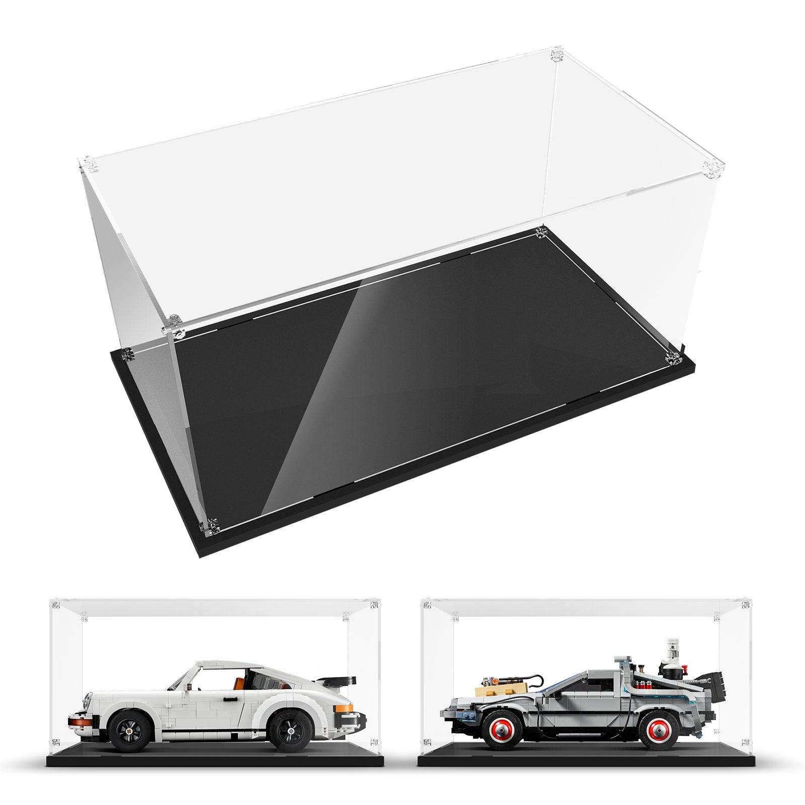 Universal Acrylic Display Case for Lego Model Car (Lego Set Not Included)