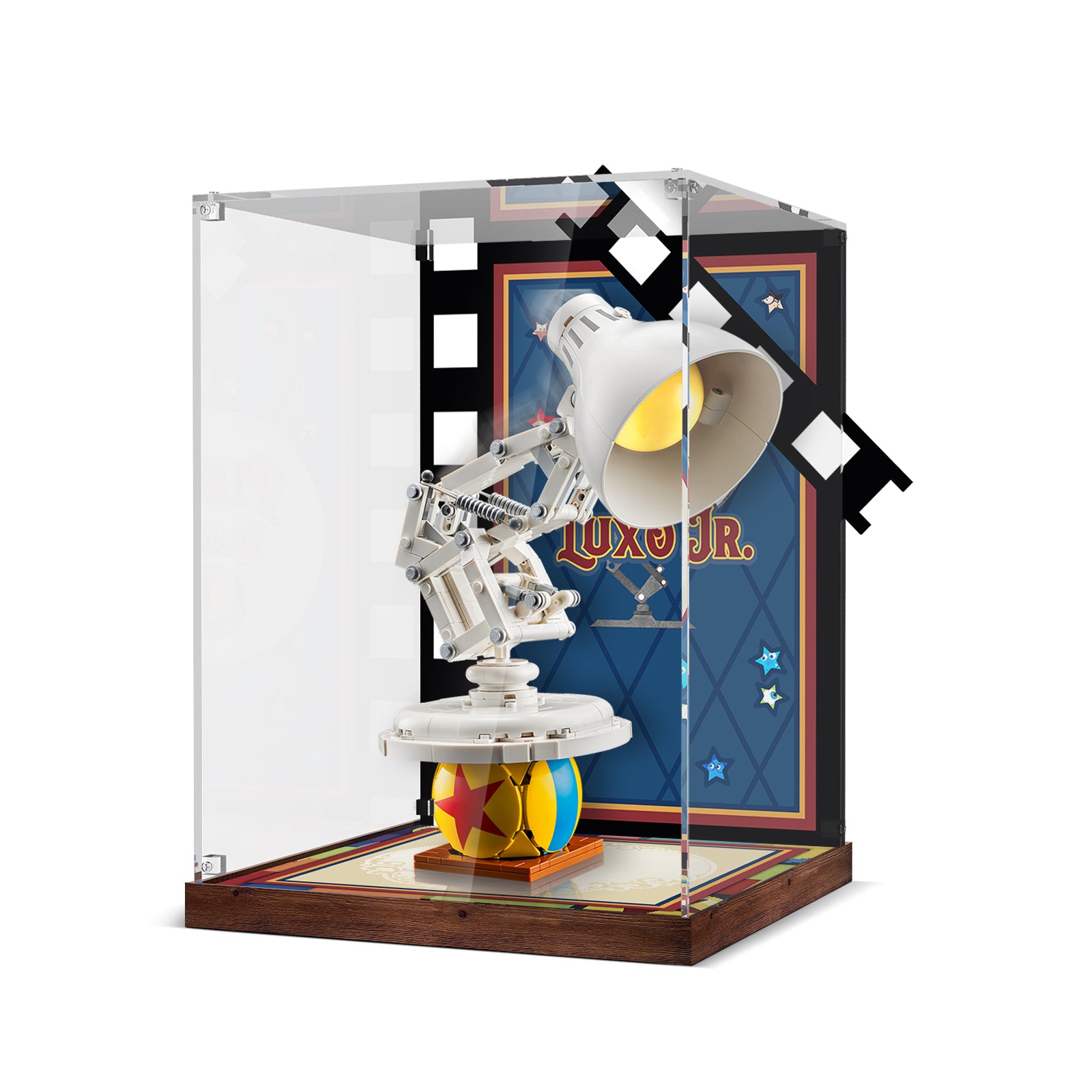 Acrylic Display Case for Lego 21357 Pixar Luxo Jr. Lamp (Lego Set Not Included)