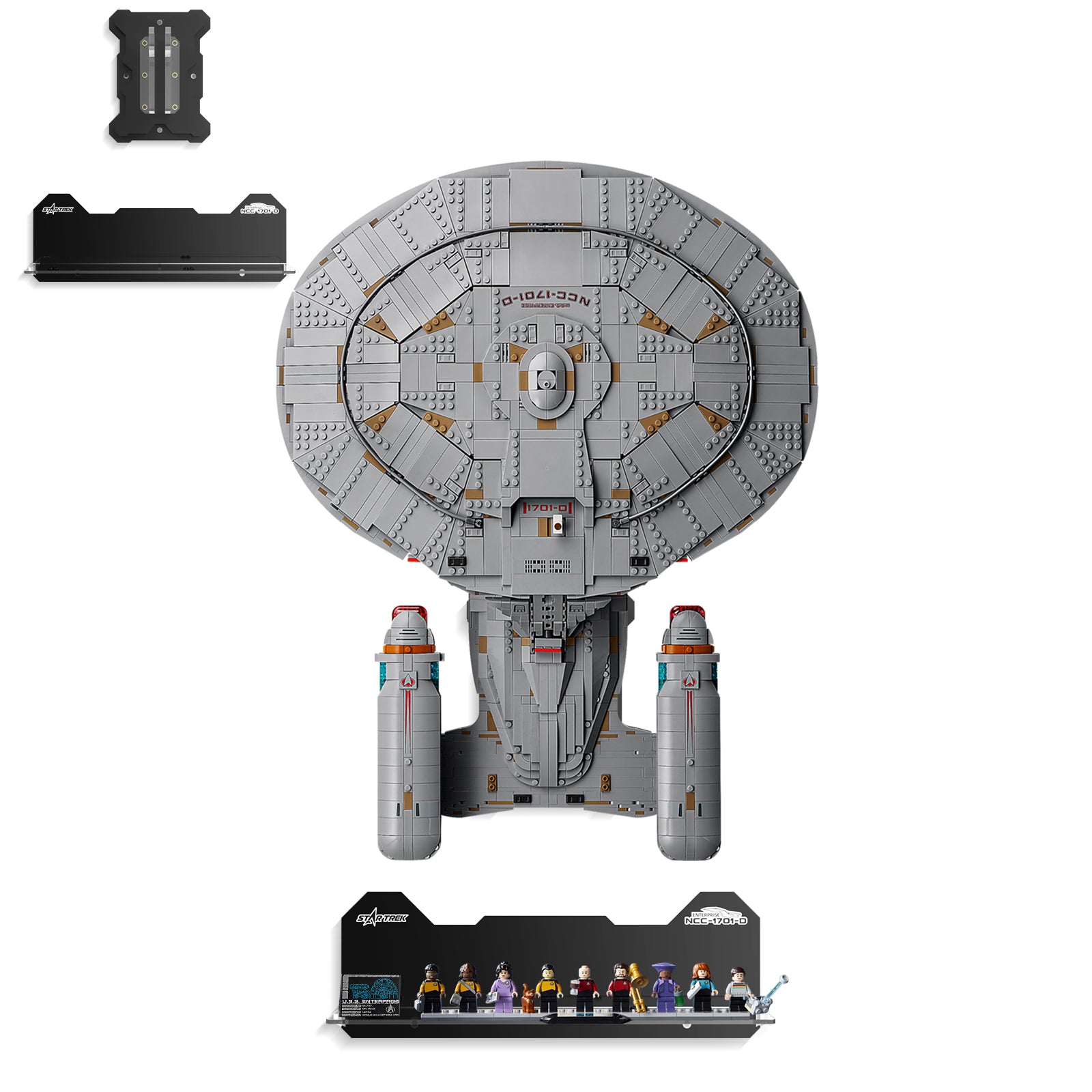 Acrylic Display Stand for LEGO® Icons 10356 Star Trek: U.S.S. Enterprise NCC-1701-D™ (LEGO® Set NOT Include)
