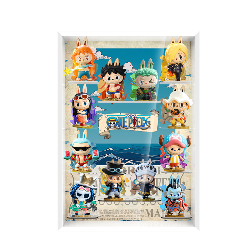 Acrylic Frame Display Case for POP MART® “THE MONSTERS × One Piece Series Figures” (Model Not Included).