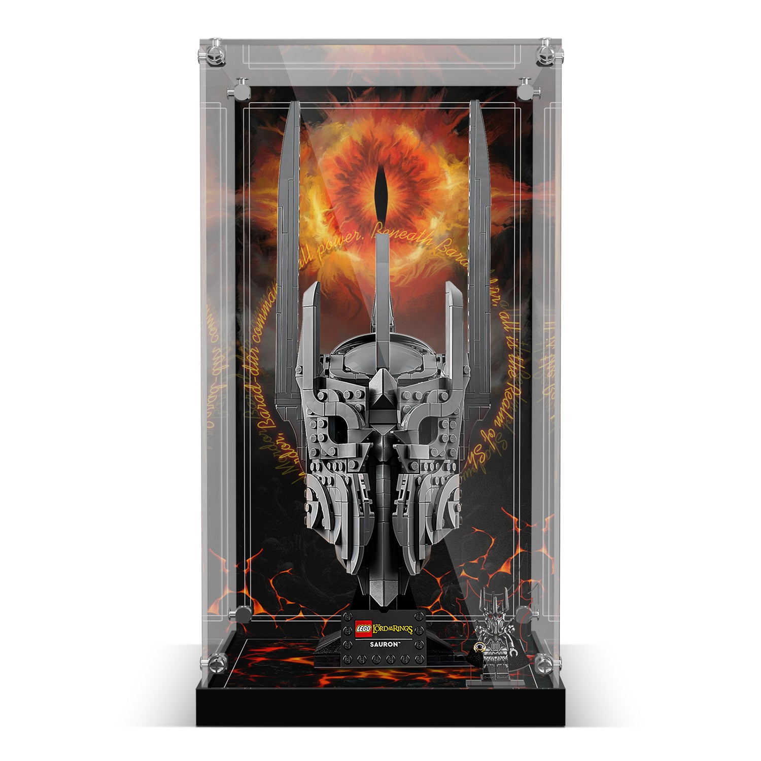 LED Light Acrylic Display Case for LEGO® Icons 11373 The Lord of the Rings: Sauron's Helmet (LEGO® Set NOT Include)