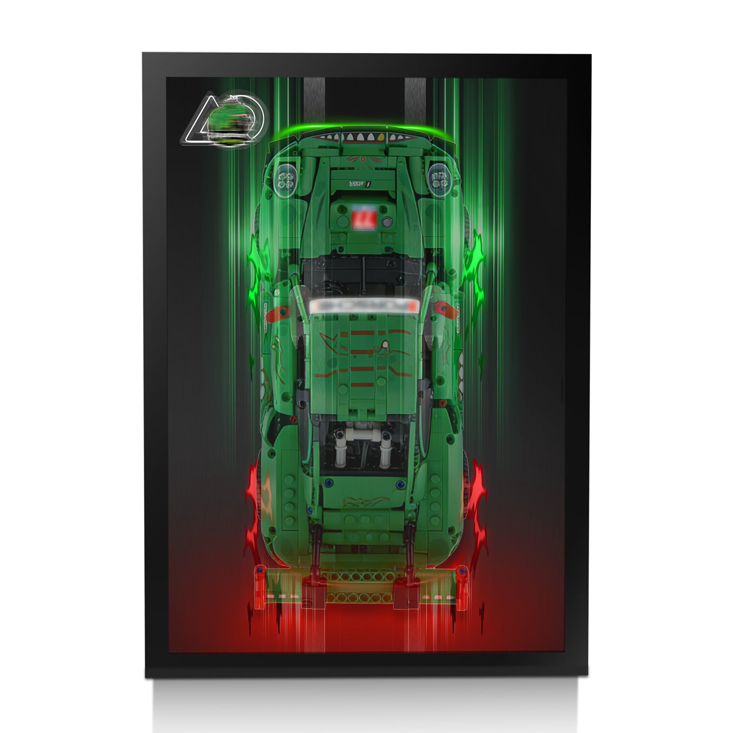 Acrylic Display Wall Mount For LEGO® Technic™ 42224 Porsche 911 GT3 R